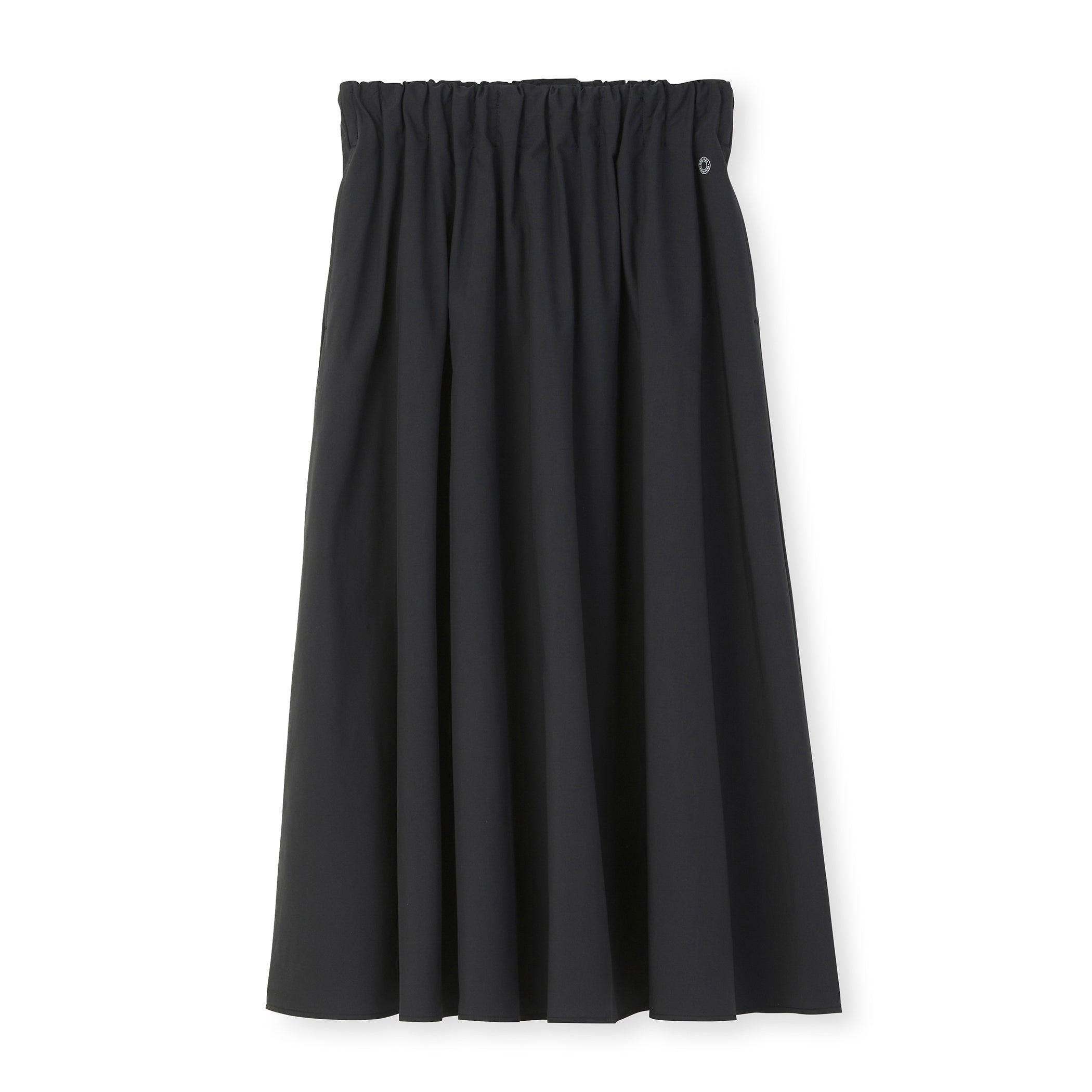 Women's Polyester Typewriter Waist Gather Skirt