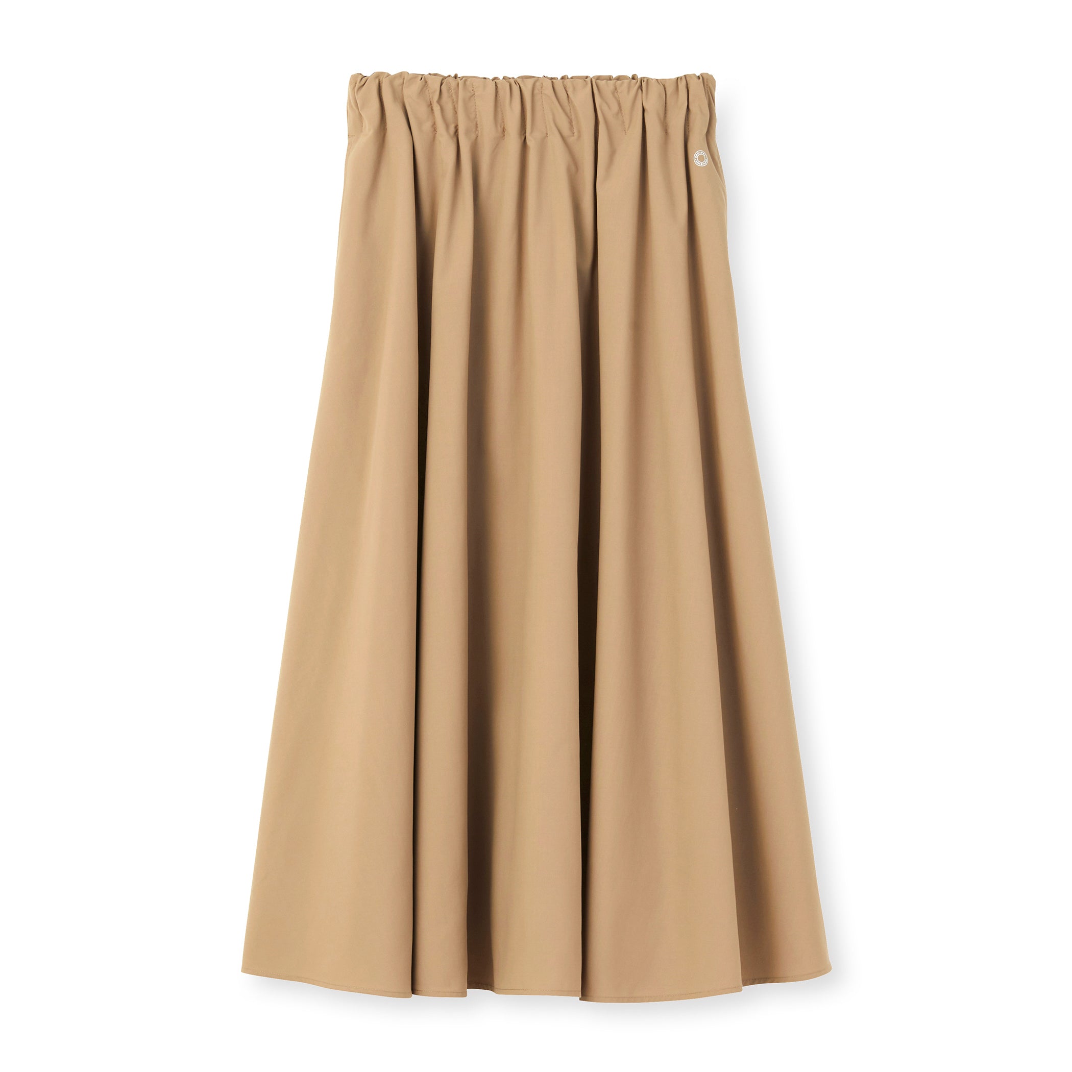 Women's Polyester Typewriter Waist Gather Skirt