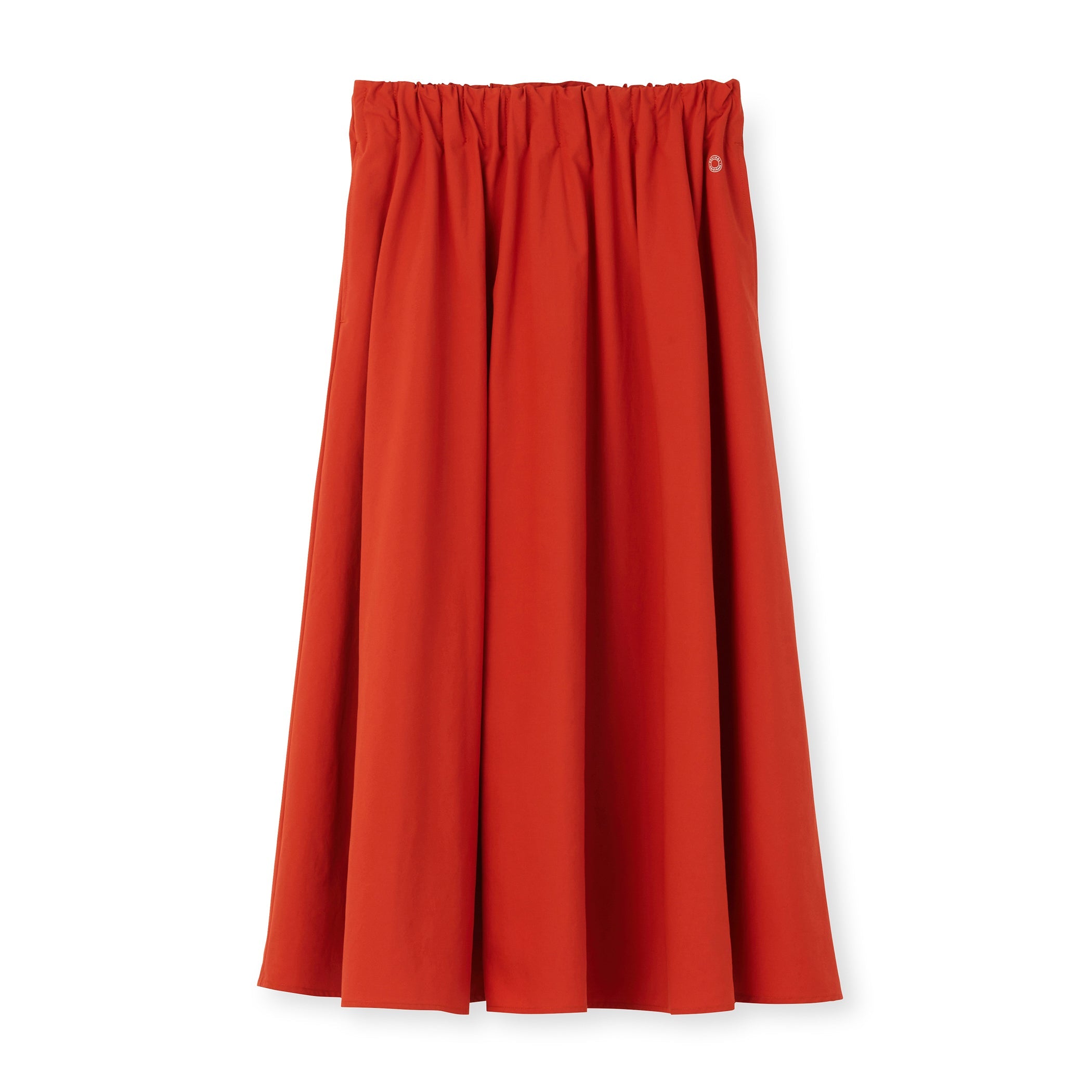 Women's Polyester Typewriter Waist Gather Skirt