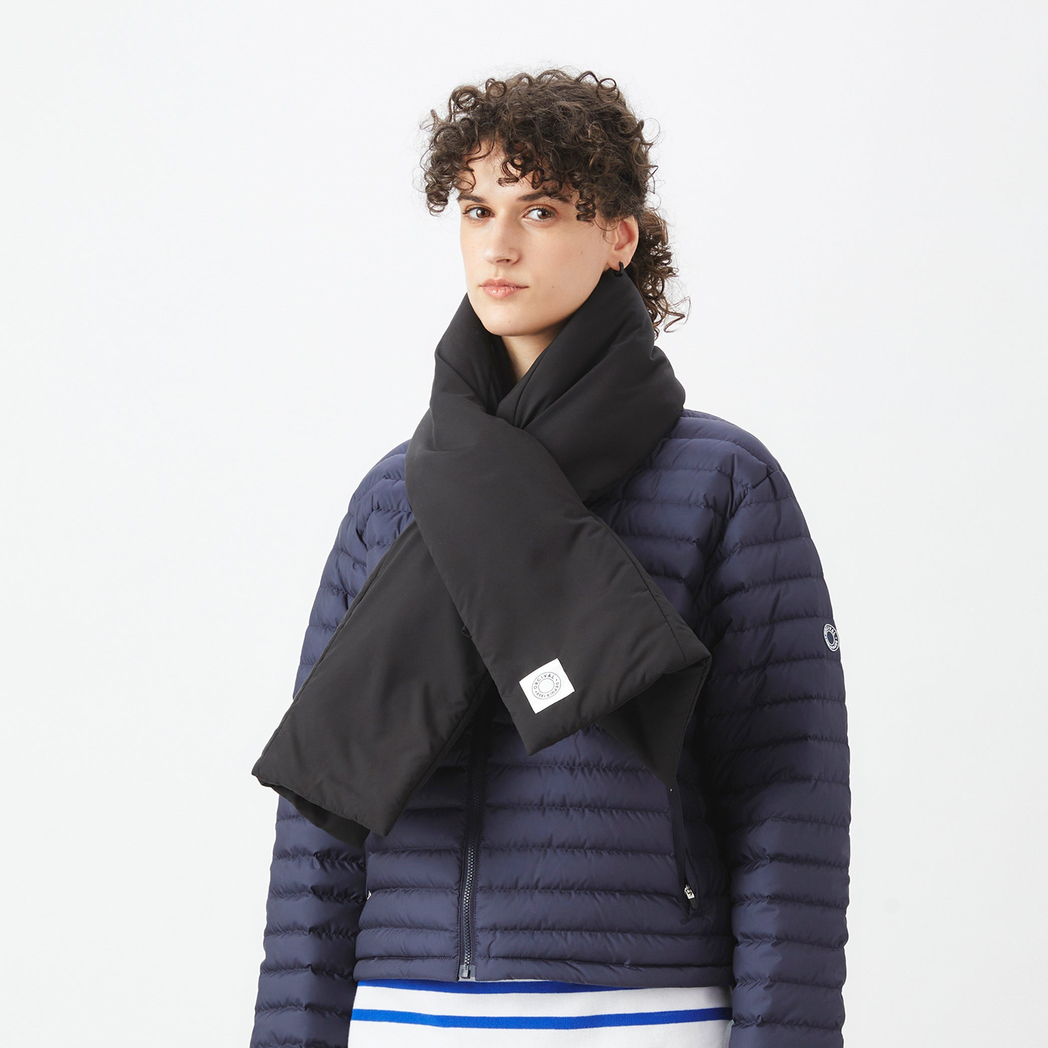 Brushed Taffeta Padded Scarf｜ORCIVAL