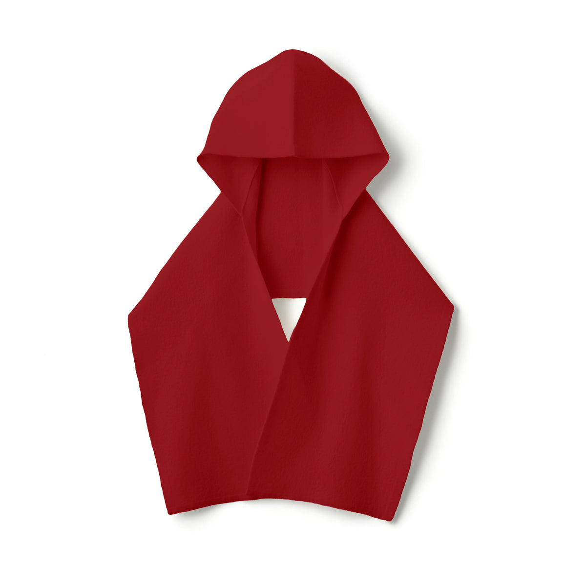 Boiled Wool Jersey Knit Scarf Hoodie