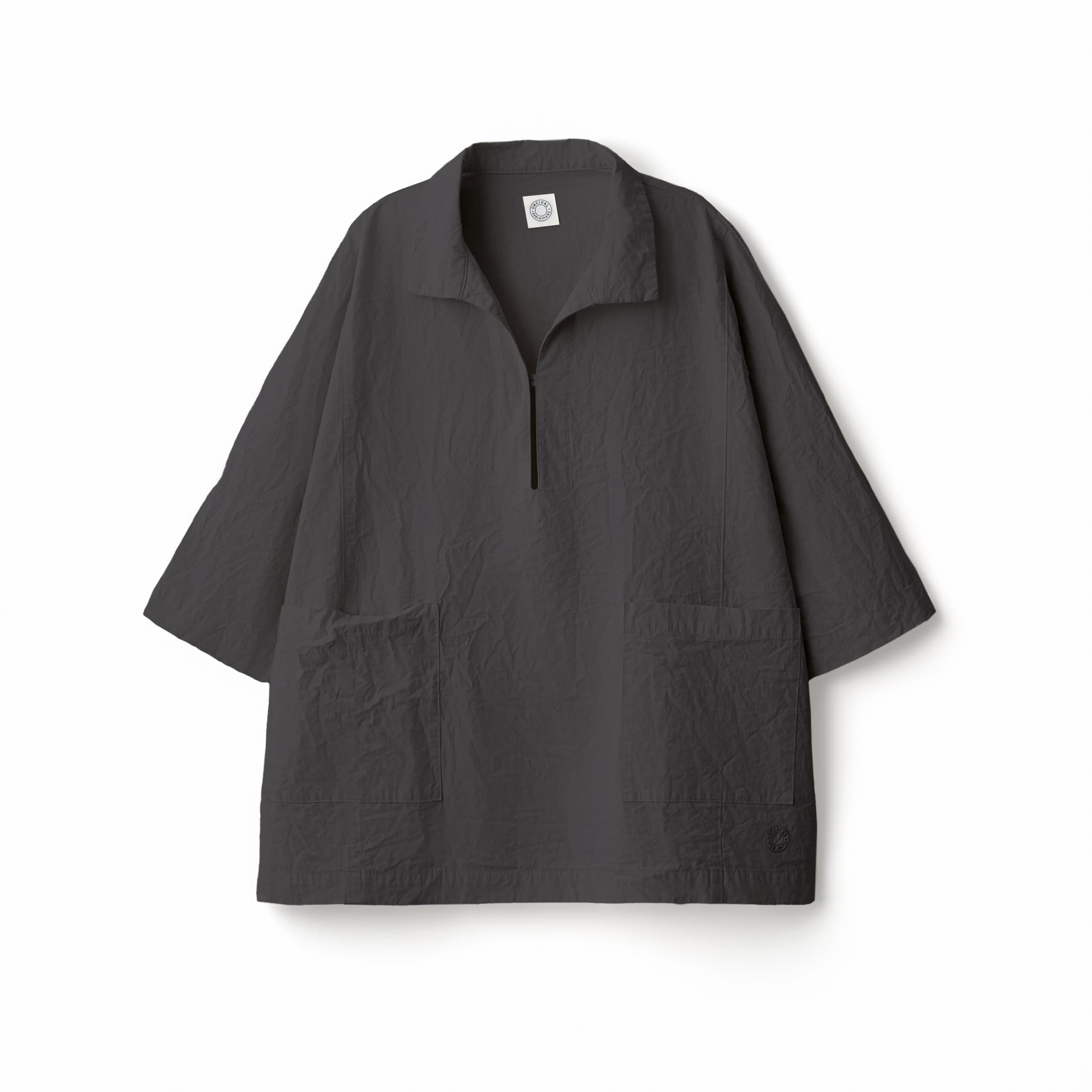 Women's Garment Dye Poplin Skipper Short Sleeve Shirt｜ORCIVAL