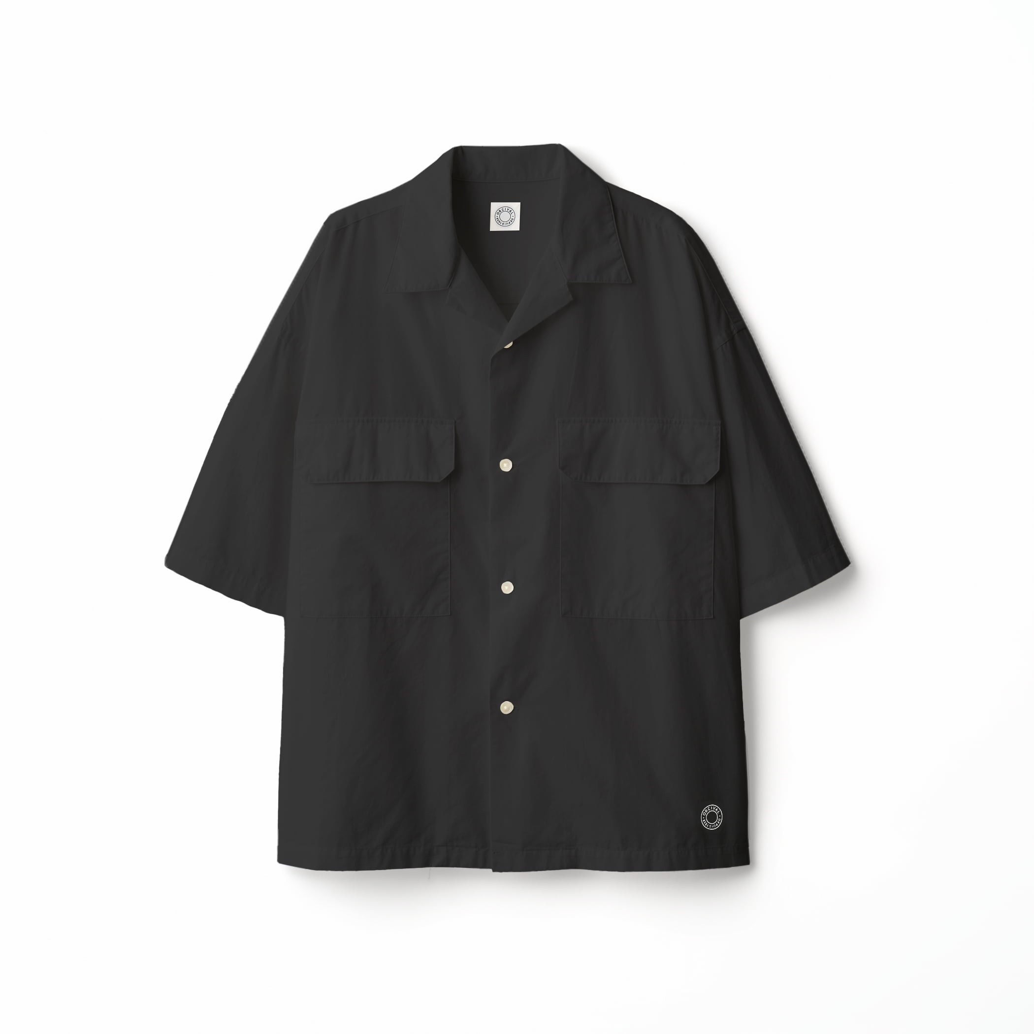Men's Cotton Linen Open Collar Short Sleeve Shirt