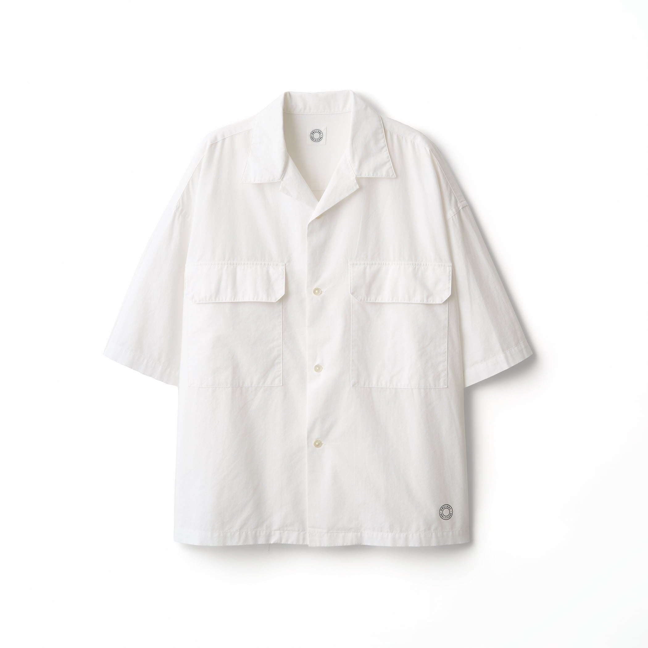 Men's Cotton Linen Open Collar Short Sleeve Shirt