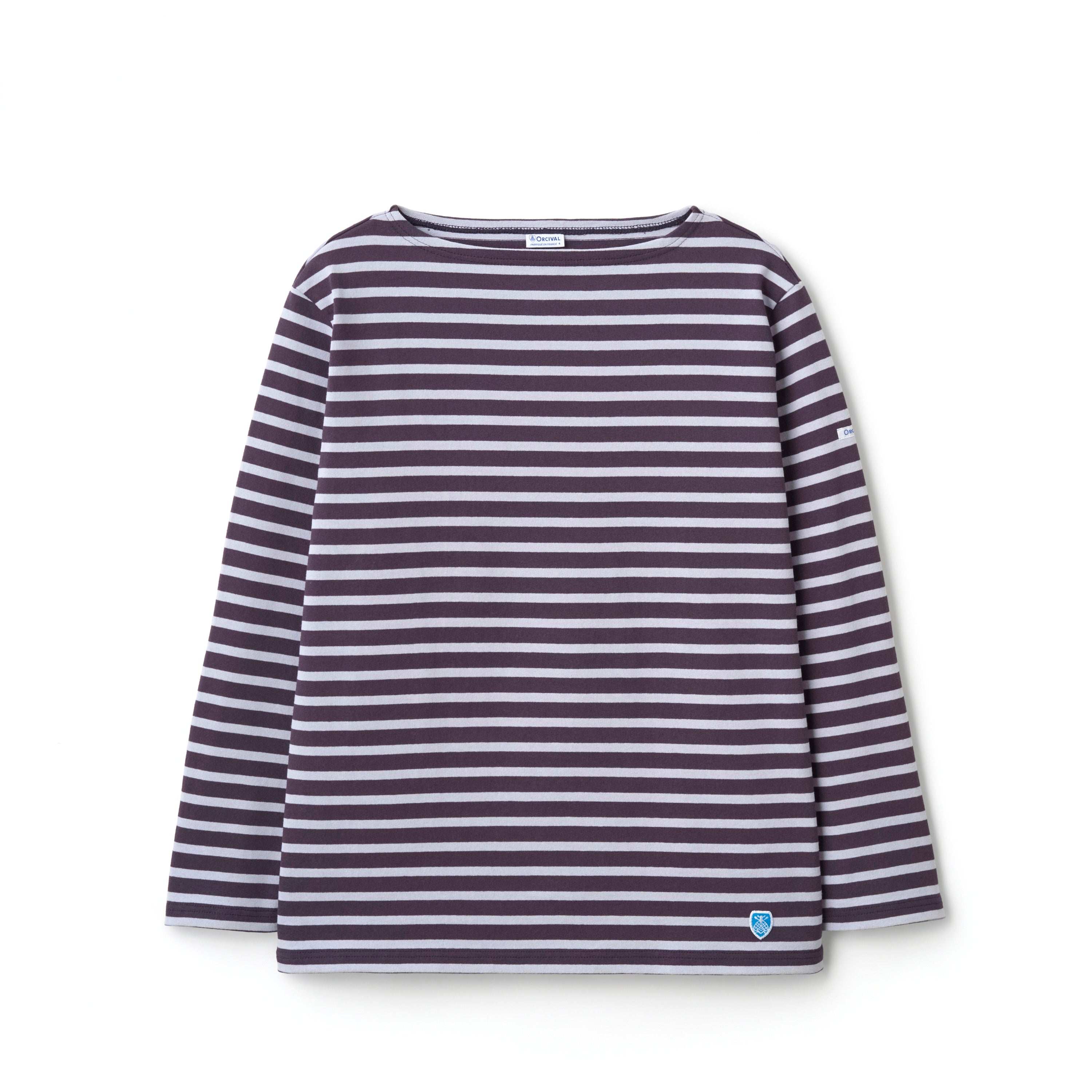 Cotton Lourd Boat Neck Basque Shirt Border