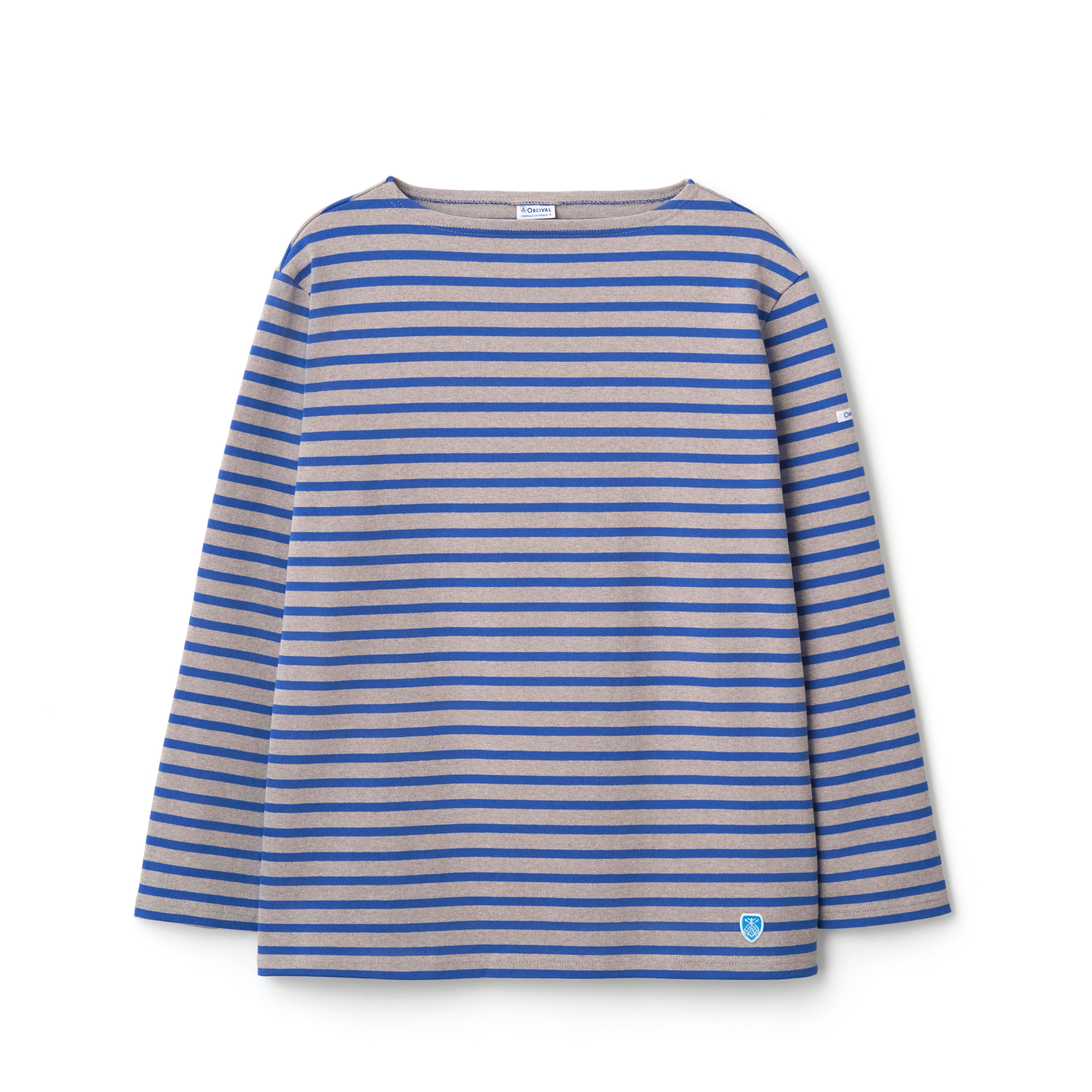 Cotton Lourd Boat Neck Basque Shirt Border
