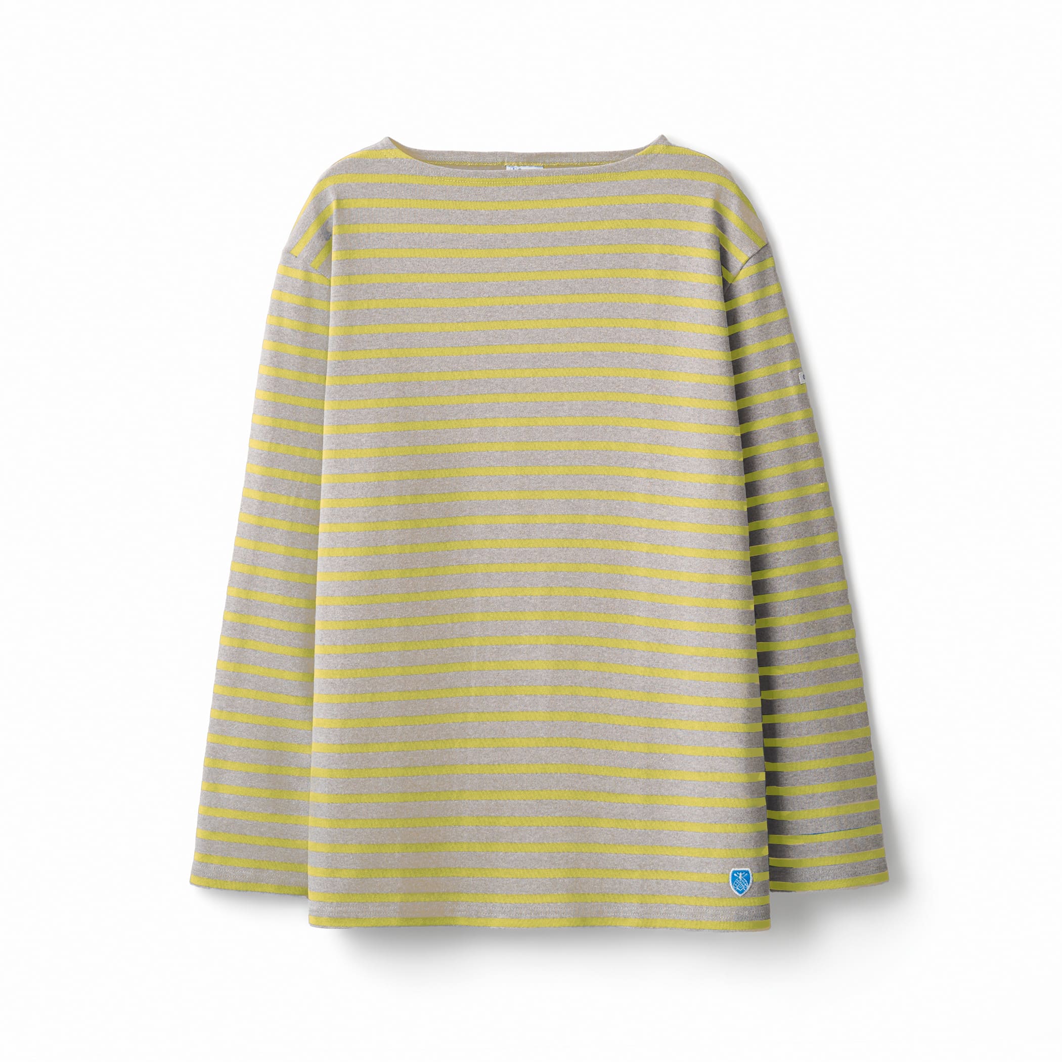 Cotton Lourd Boat Neck Basque Shirt Border