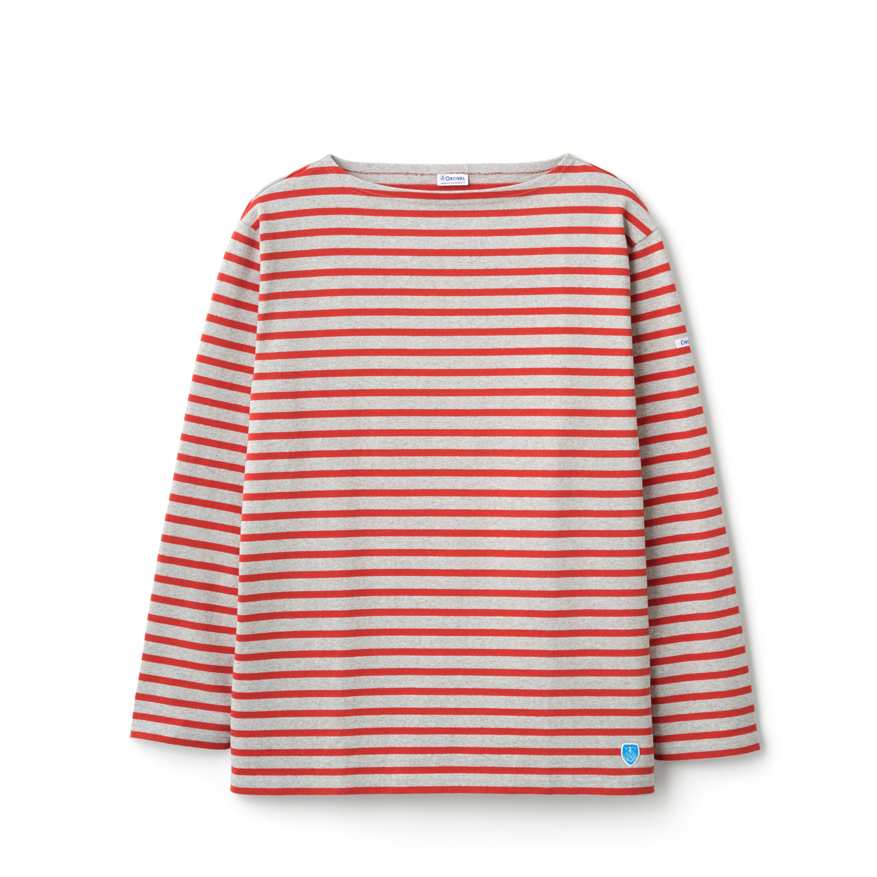 Cotton Lourd Boat Neck Basque Shirt Border