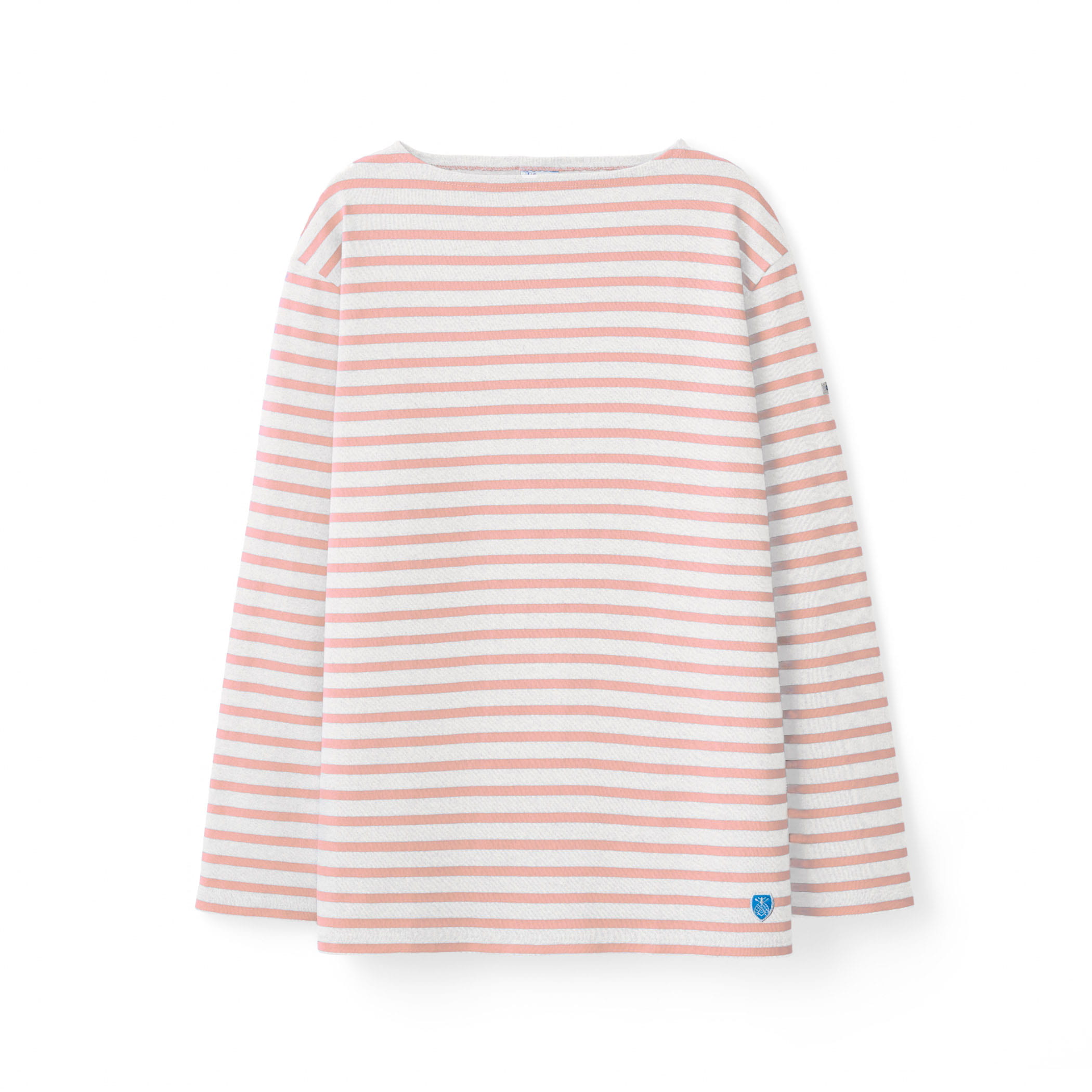 Cotton Lourd Boat Neck Basque Shirt Border