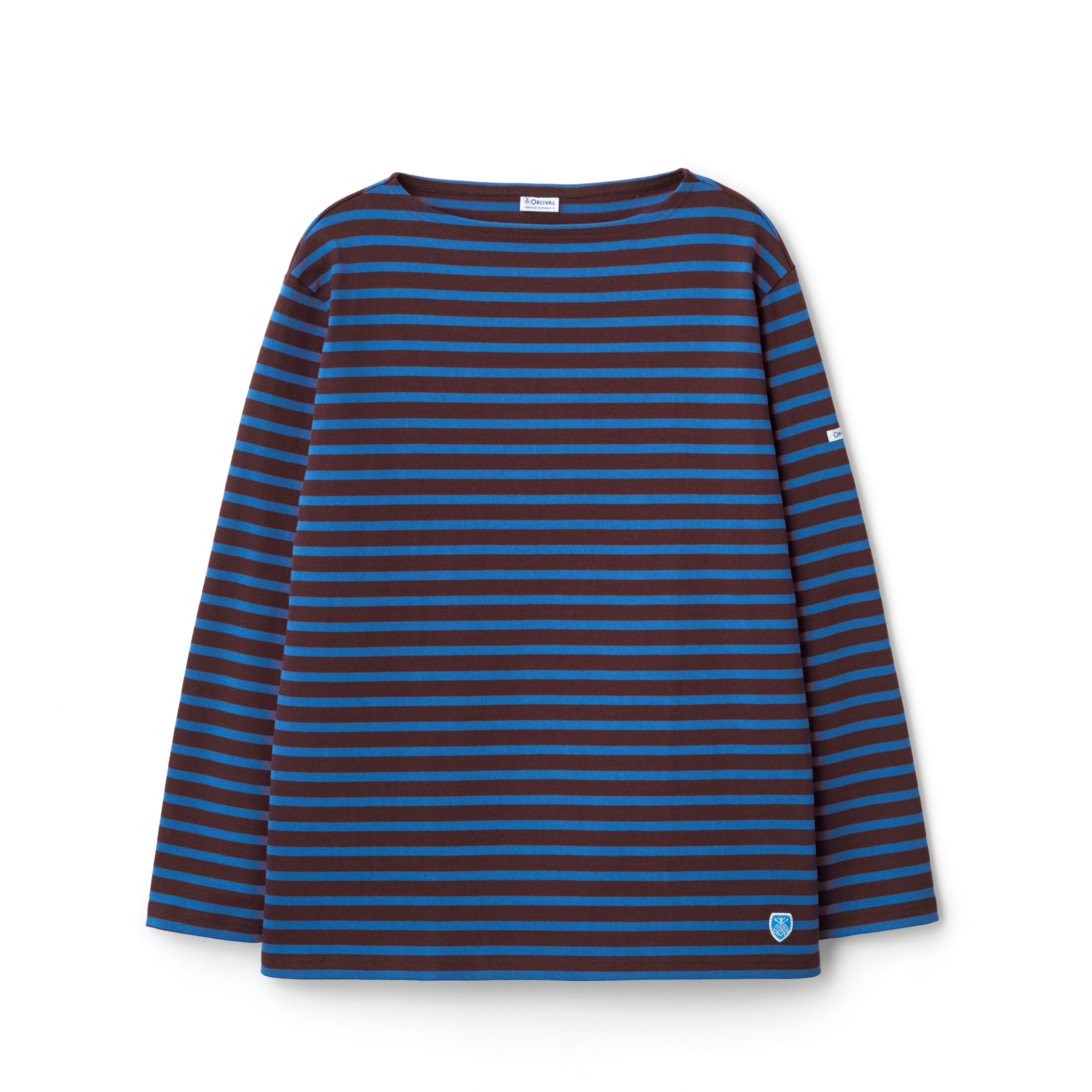 Cotton Lourd Boat Neck Basque Shirt Border