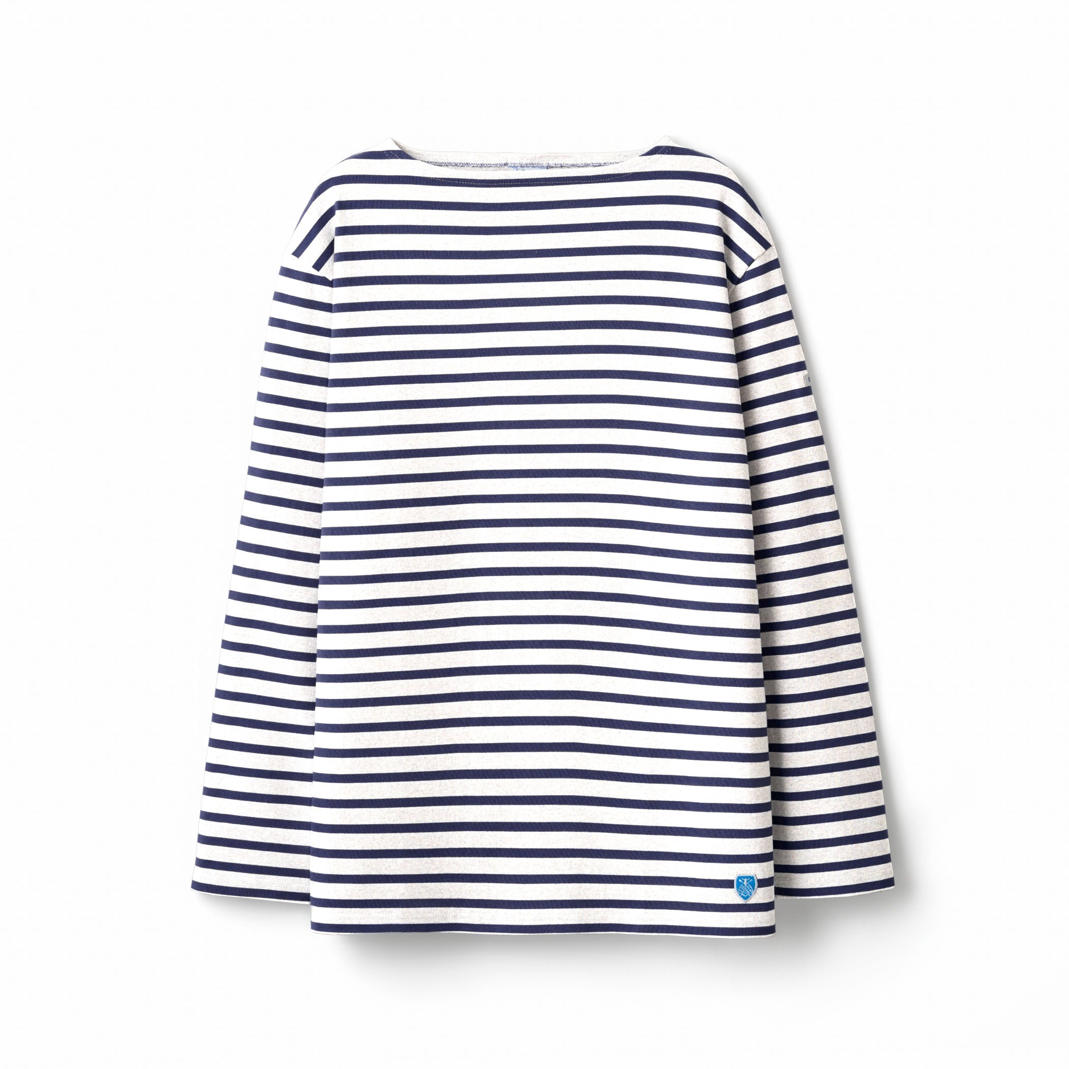 Cotton Lourd Boat Neck Basque Shirt Border｜ORCIVAL