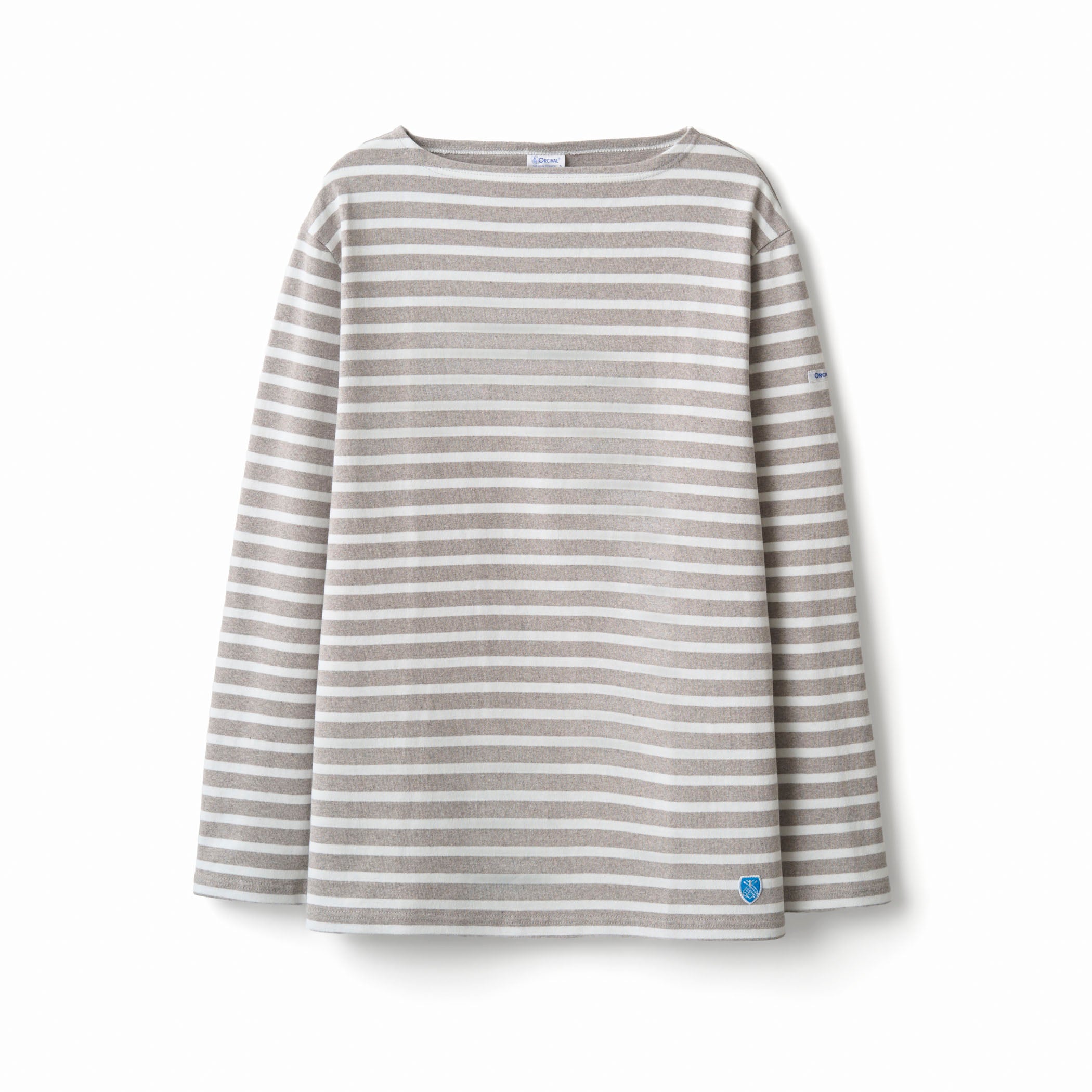 Cotton Lourd Boat Neck Basque Shirt Border