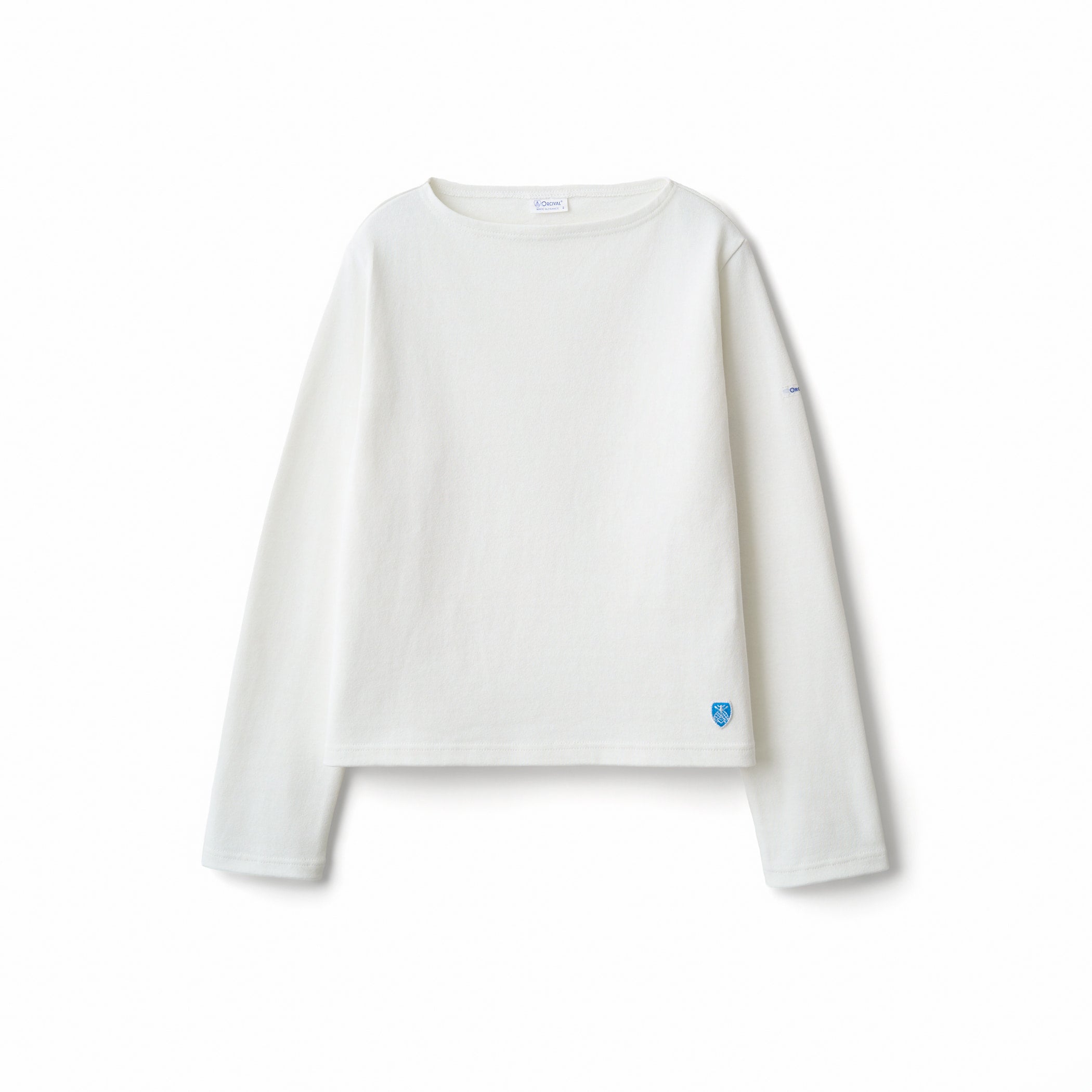 Women's Cotton Lourd Boat Neck Basque Shirt Solid