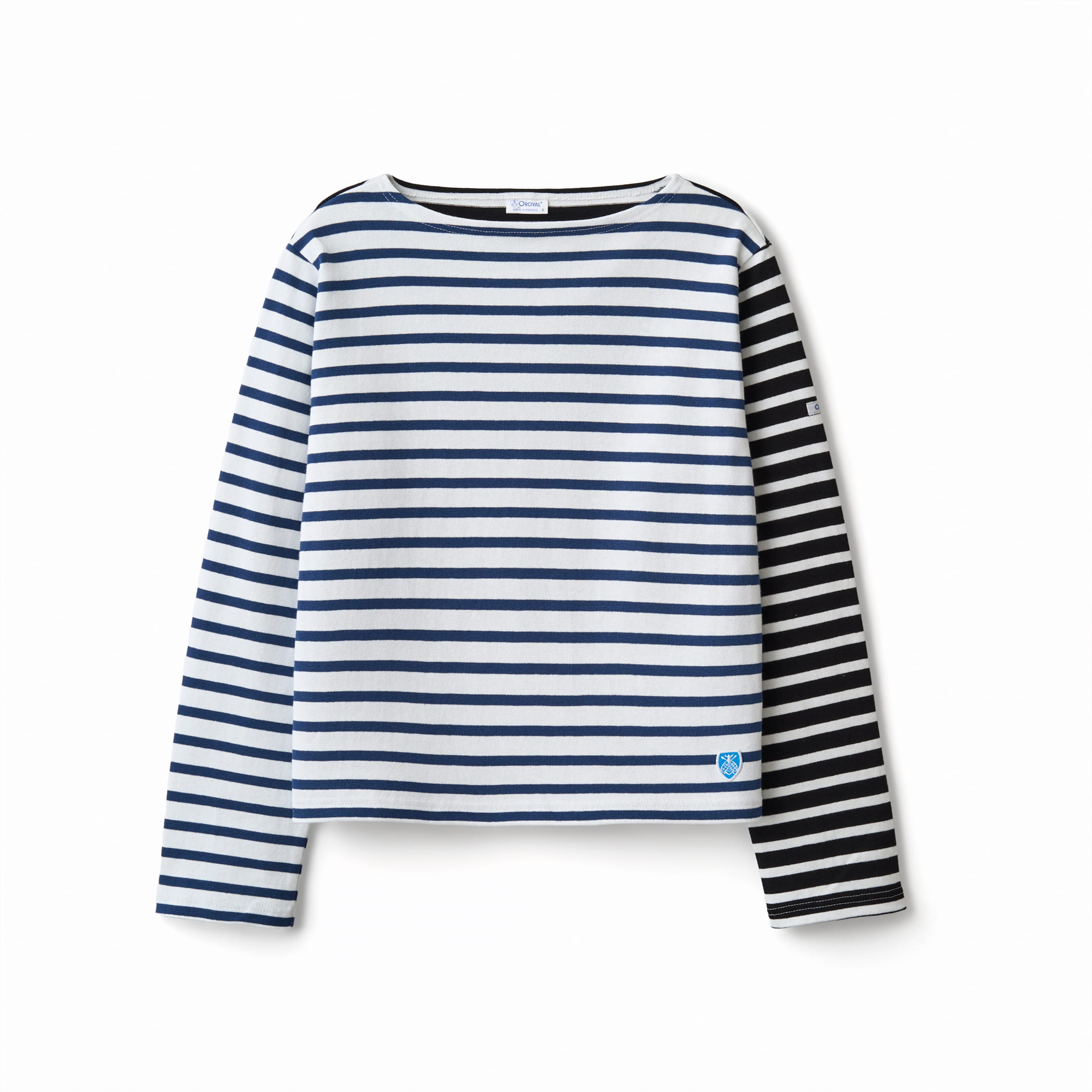 トップス yoshokobayashi Boat neck border T-shirt Women's Cotton Lourd Crew Neck Basque Shirt Bicolor Border｜ORCIVAL