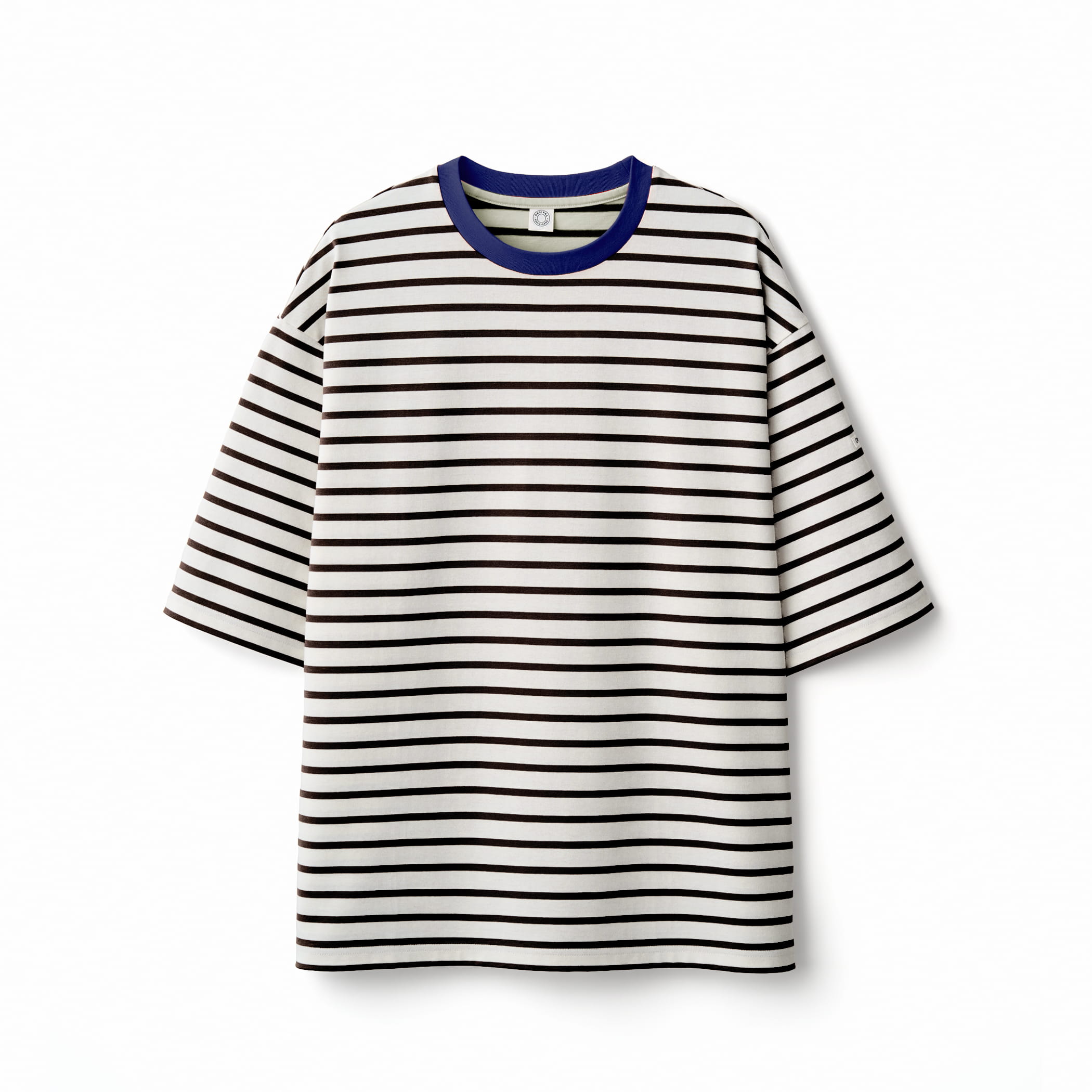 Men's Mercerized Jersey Wide Crew Neck Pullover