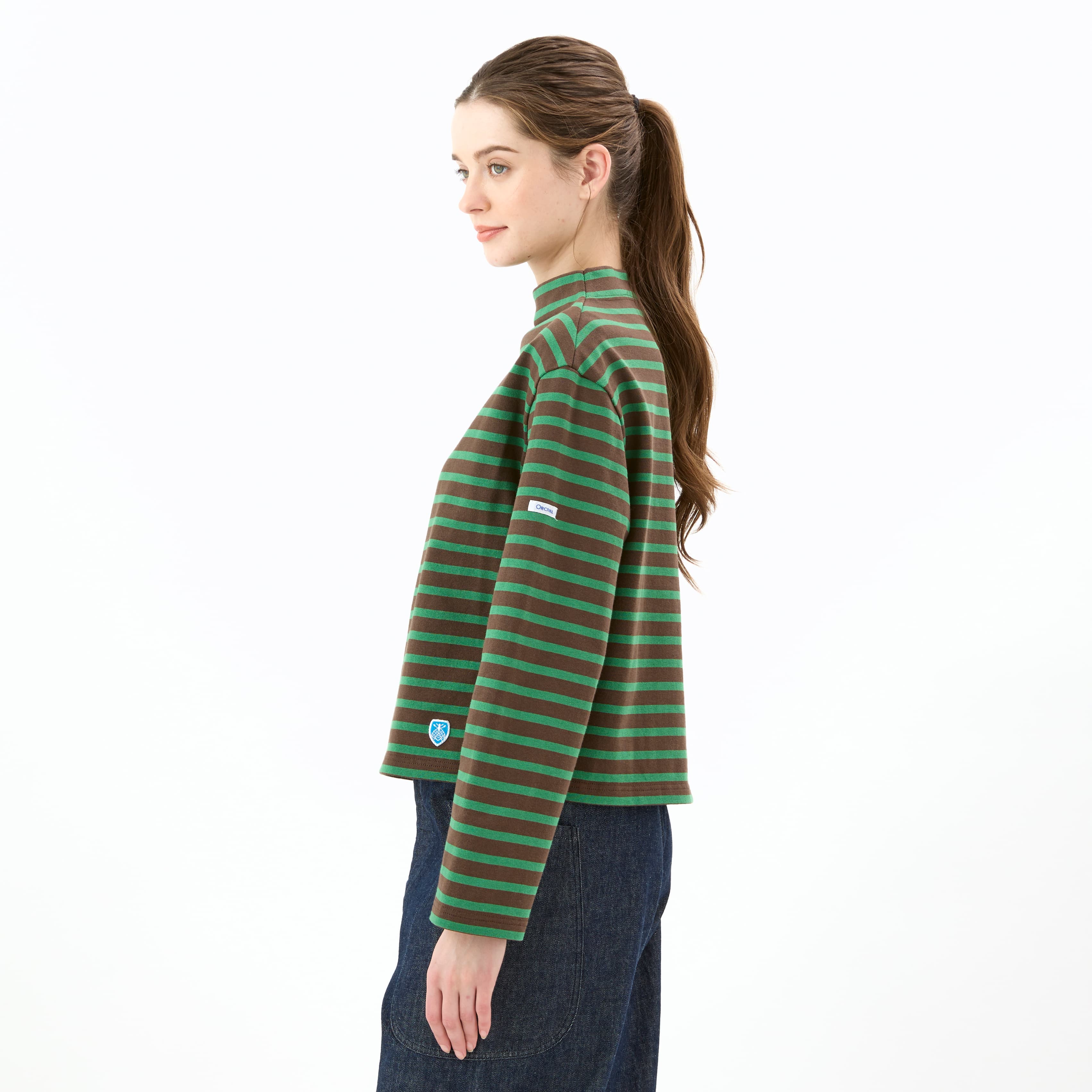 Women's Cotton Lourd Bottle Neck Basque Shirt