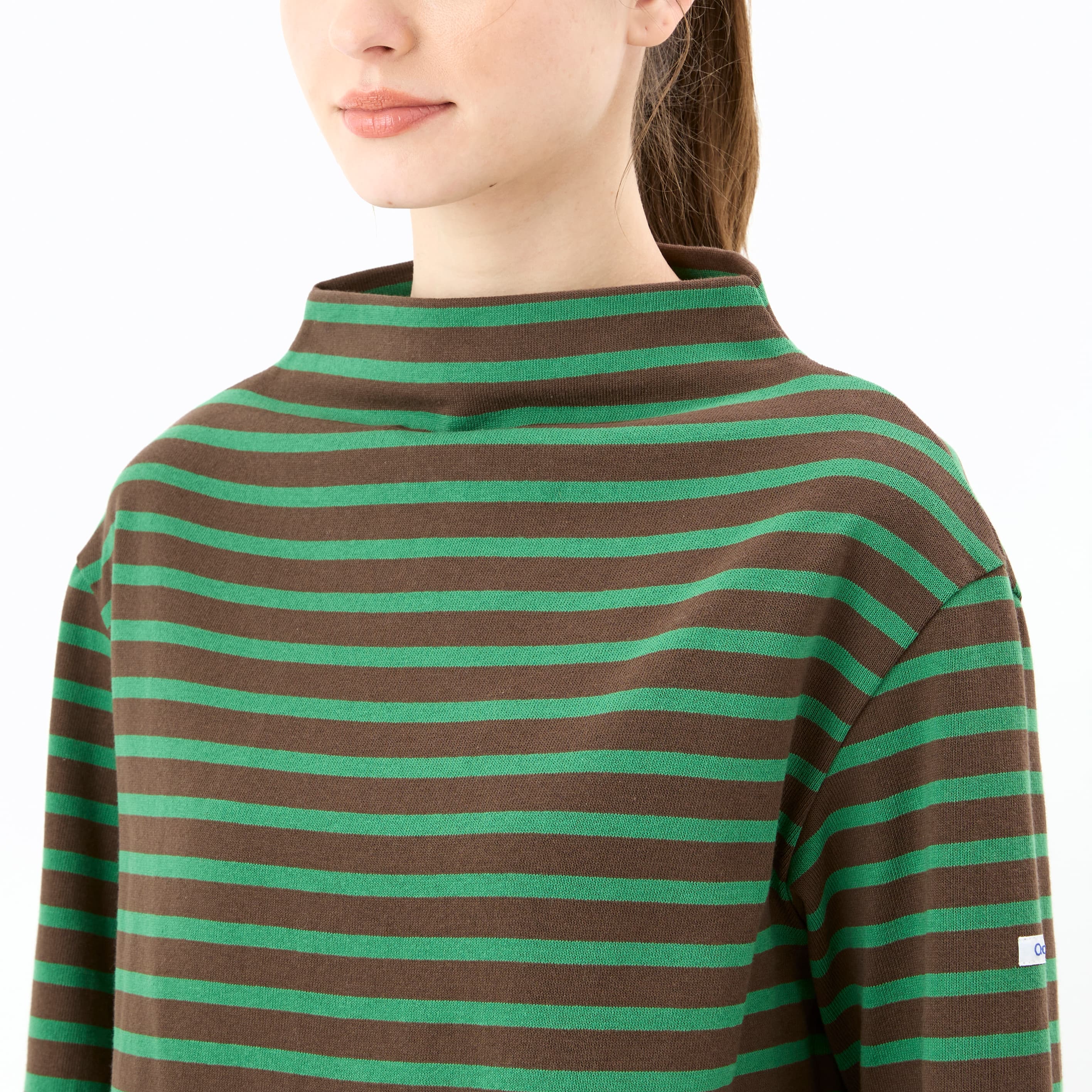 Women's Cotton Lourd Bottle Neck Basque Shirt