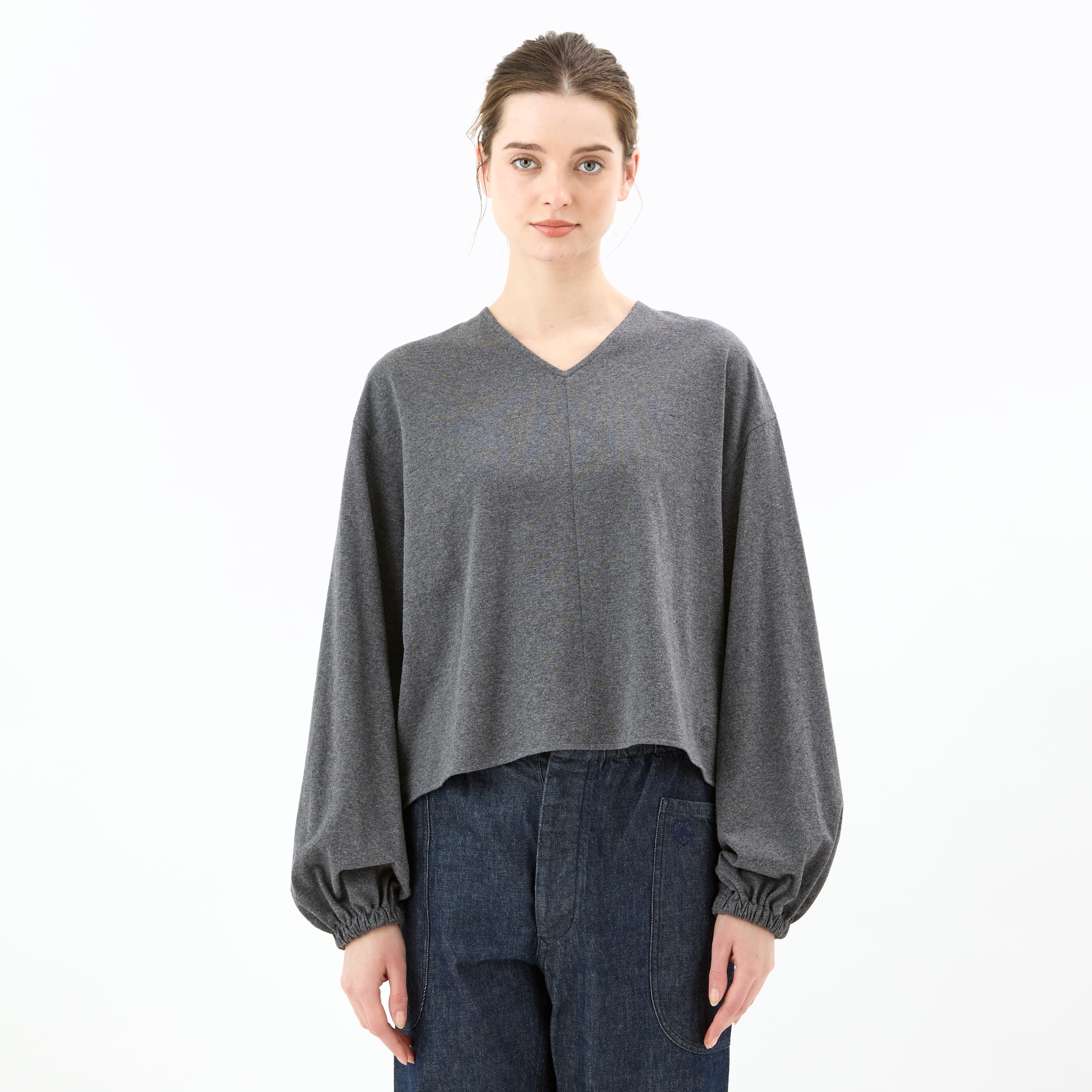 Women's Cotton V-neck Pullover