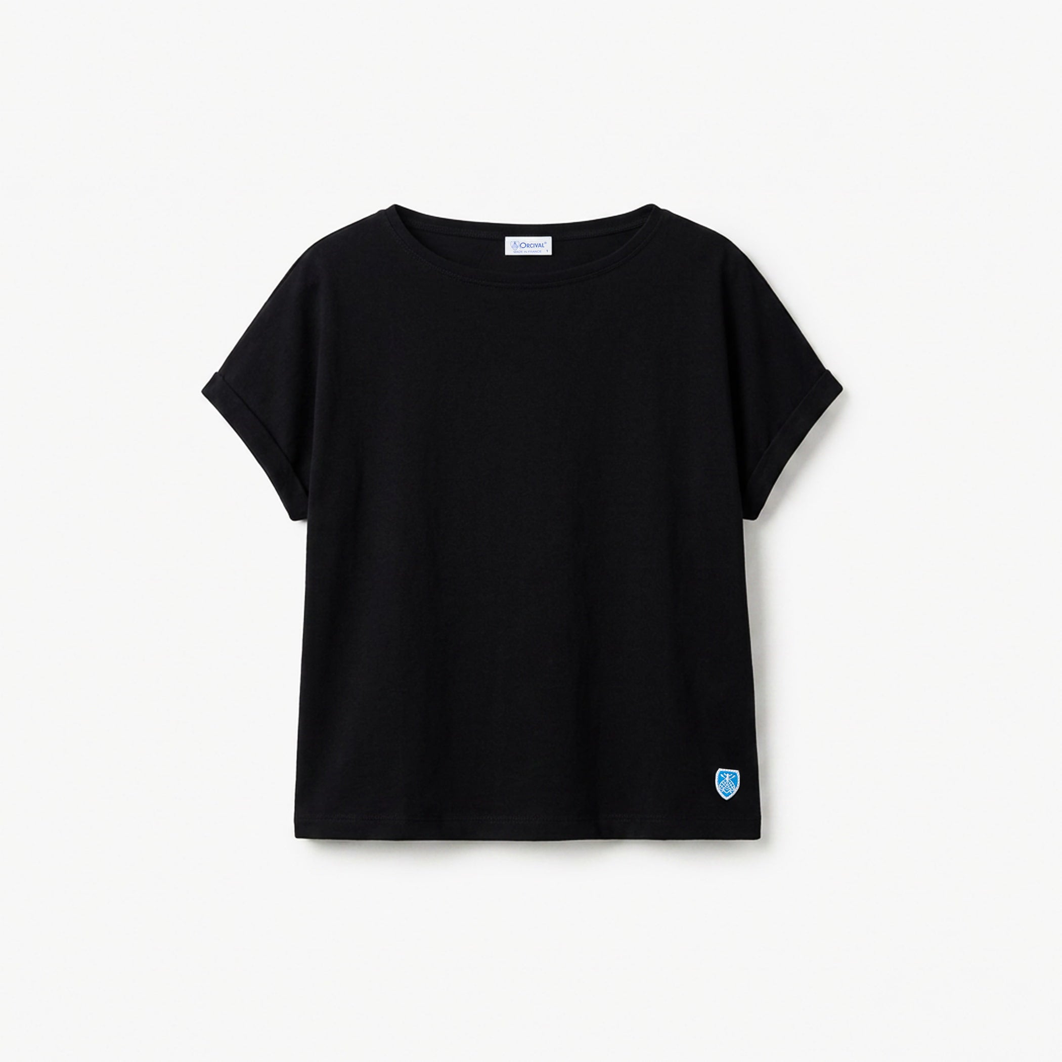 Women's Cotton Leger Boat Neck Half Sleeve T-shirt