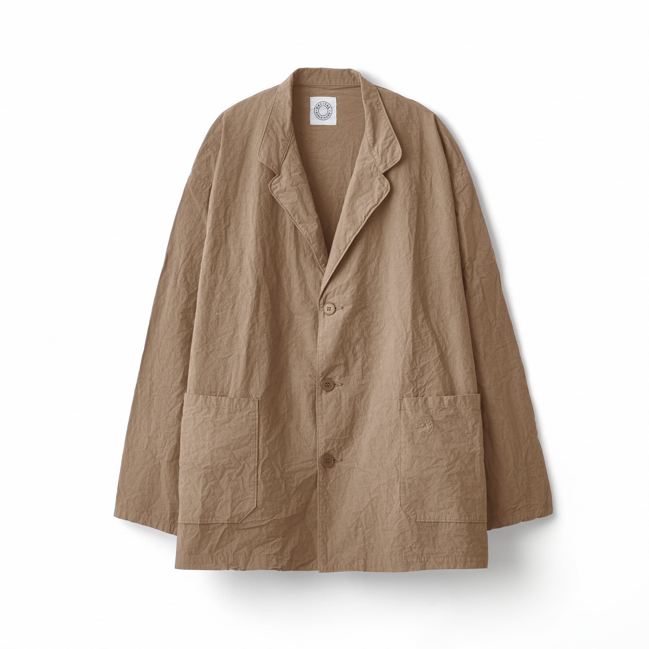 Men's Garment Dye Poplin Notched Lapel Jacket