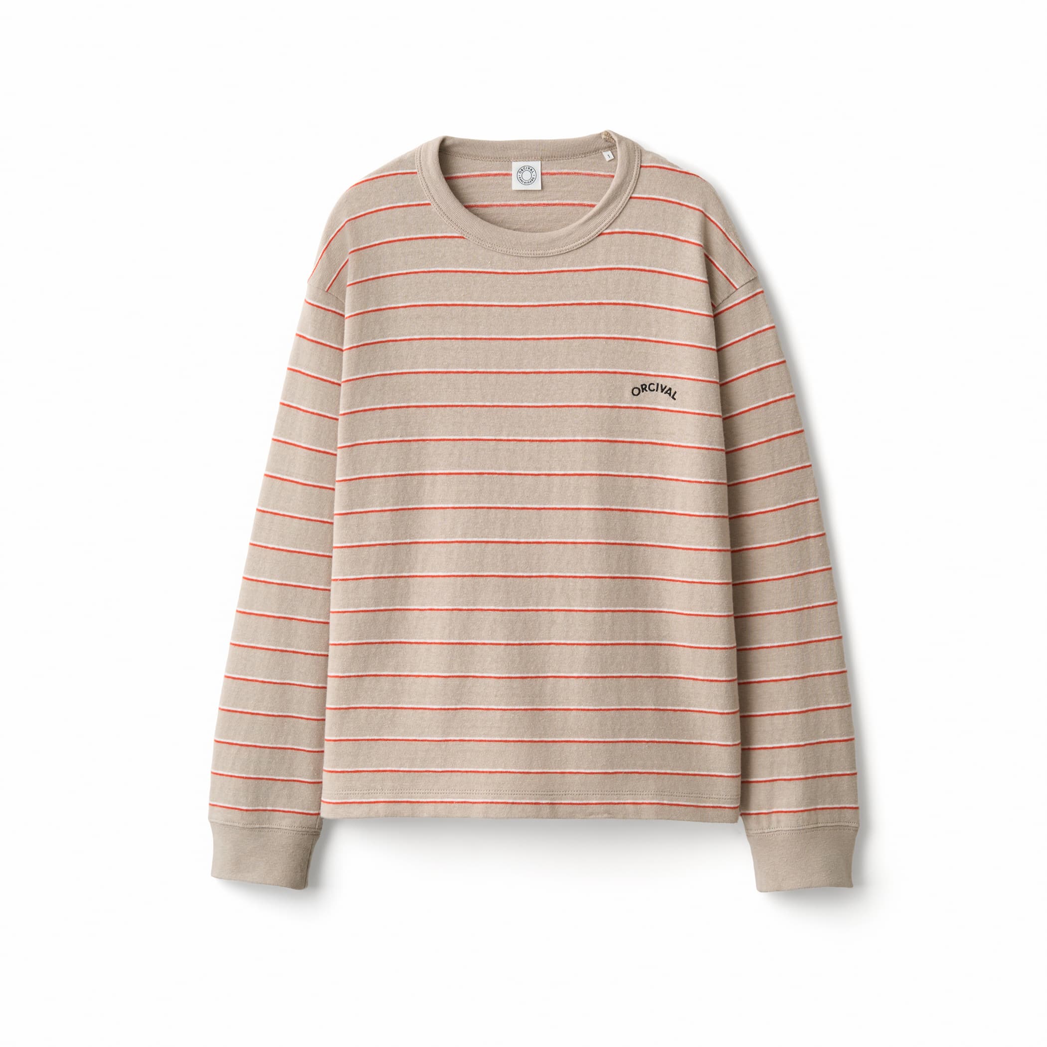 Women's Uneven Jersey Embroidery Long Sleeve Pullover｜ORCIVAL