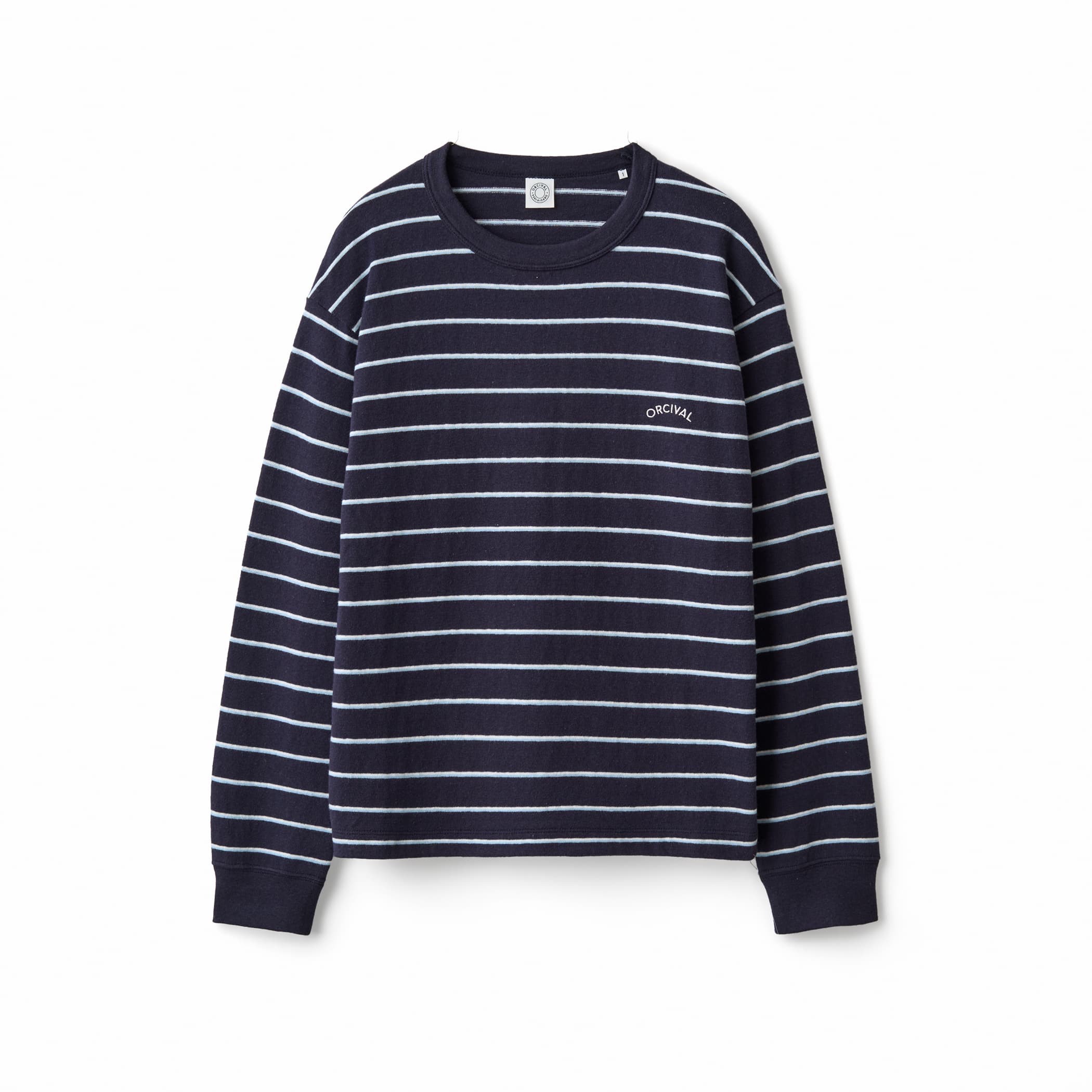Women's Uneven Jersey Embroidery Long Sleeve Pullover｜ORCIVAL