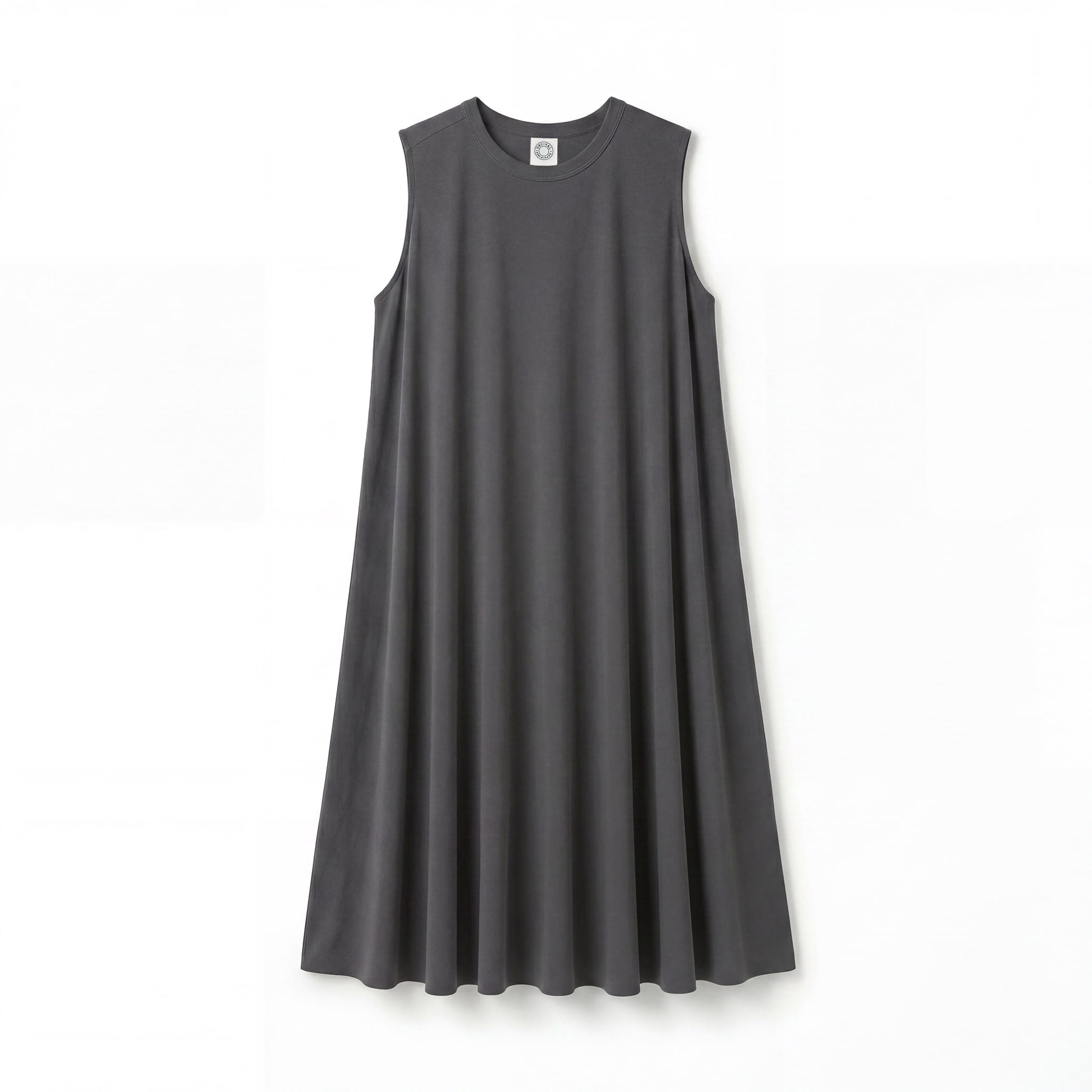Women's Open End Jersey Sleeveless A-line Dress