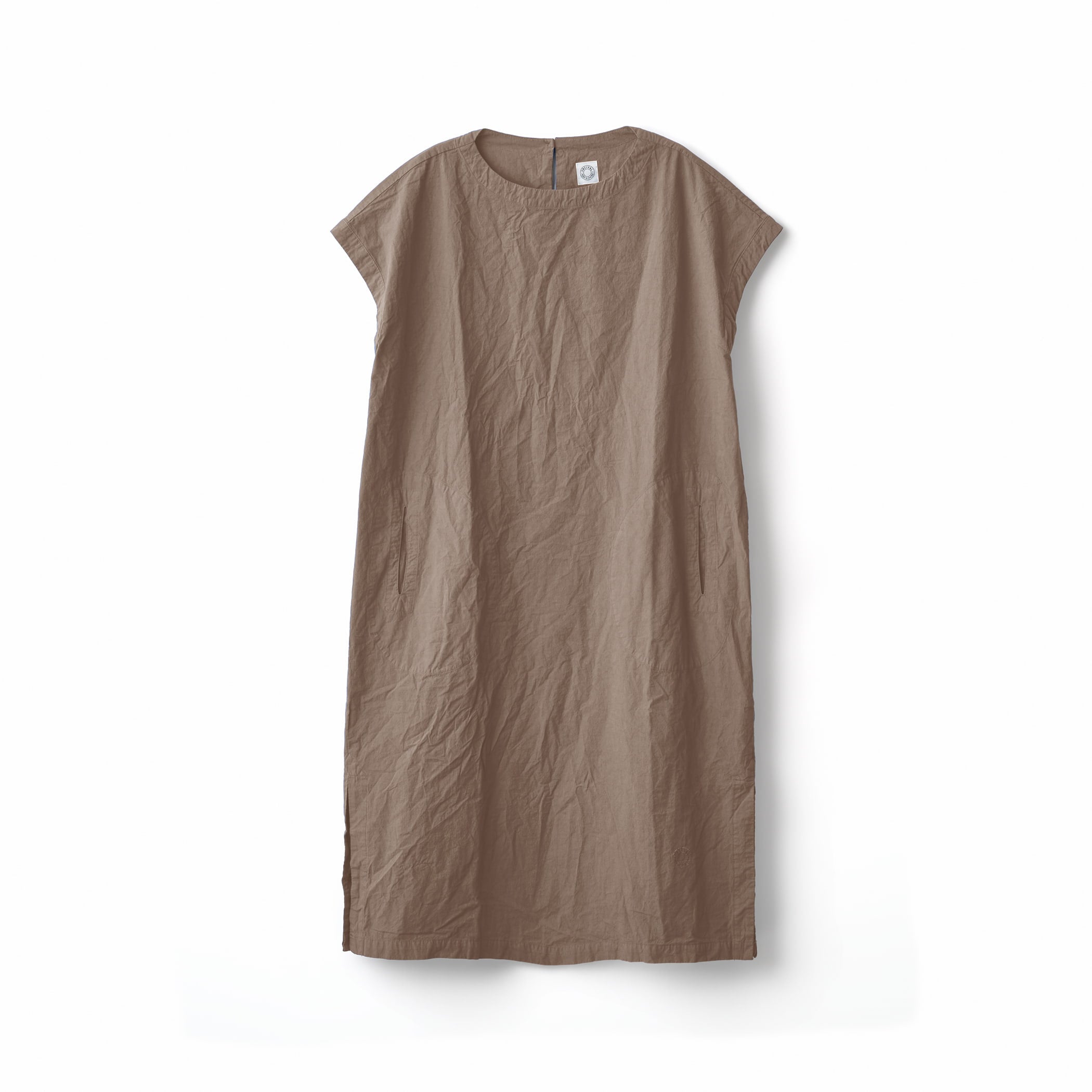 Women's Garment Dye Poplin Relaxed Short Sleeve Dress