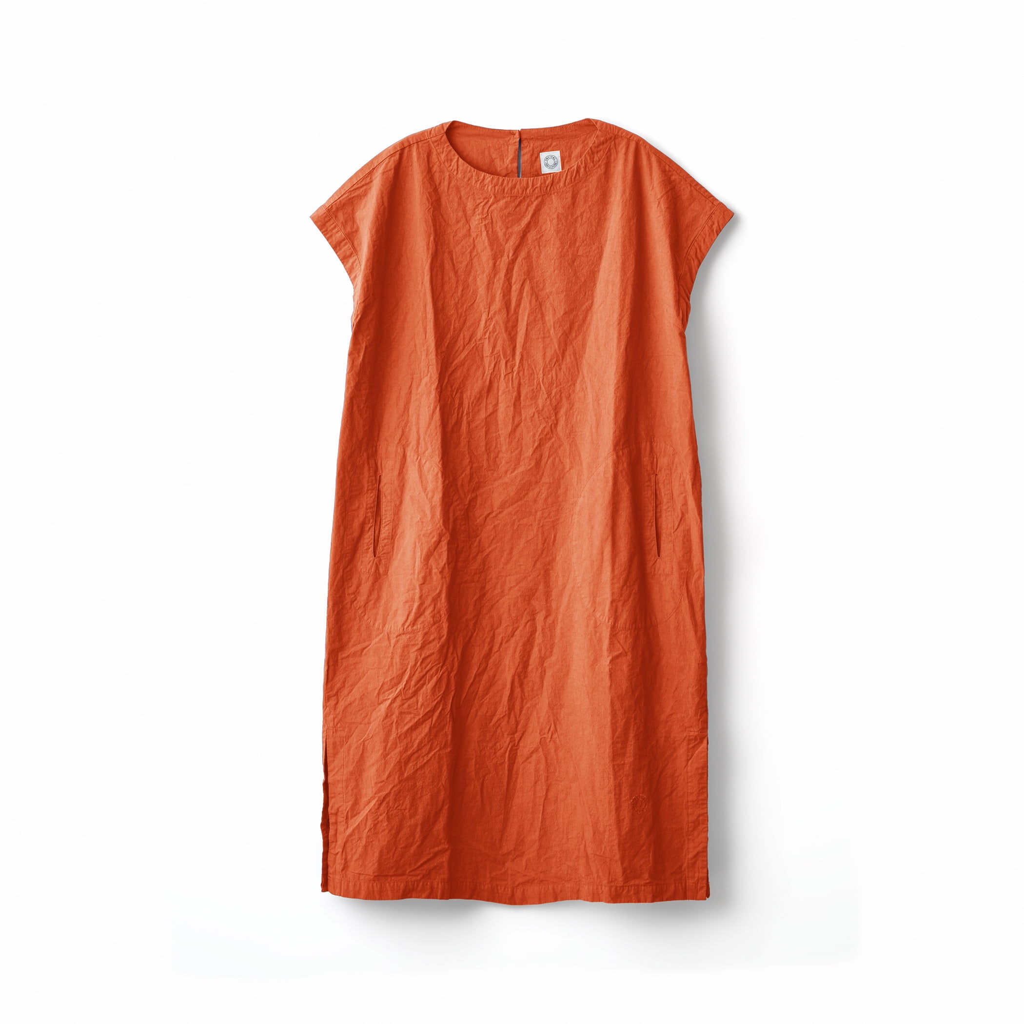 Women's Garment Dye Poplin Relaxed Short Sleeve Dress