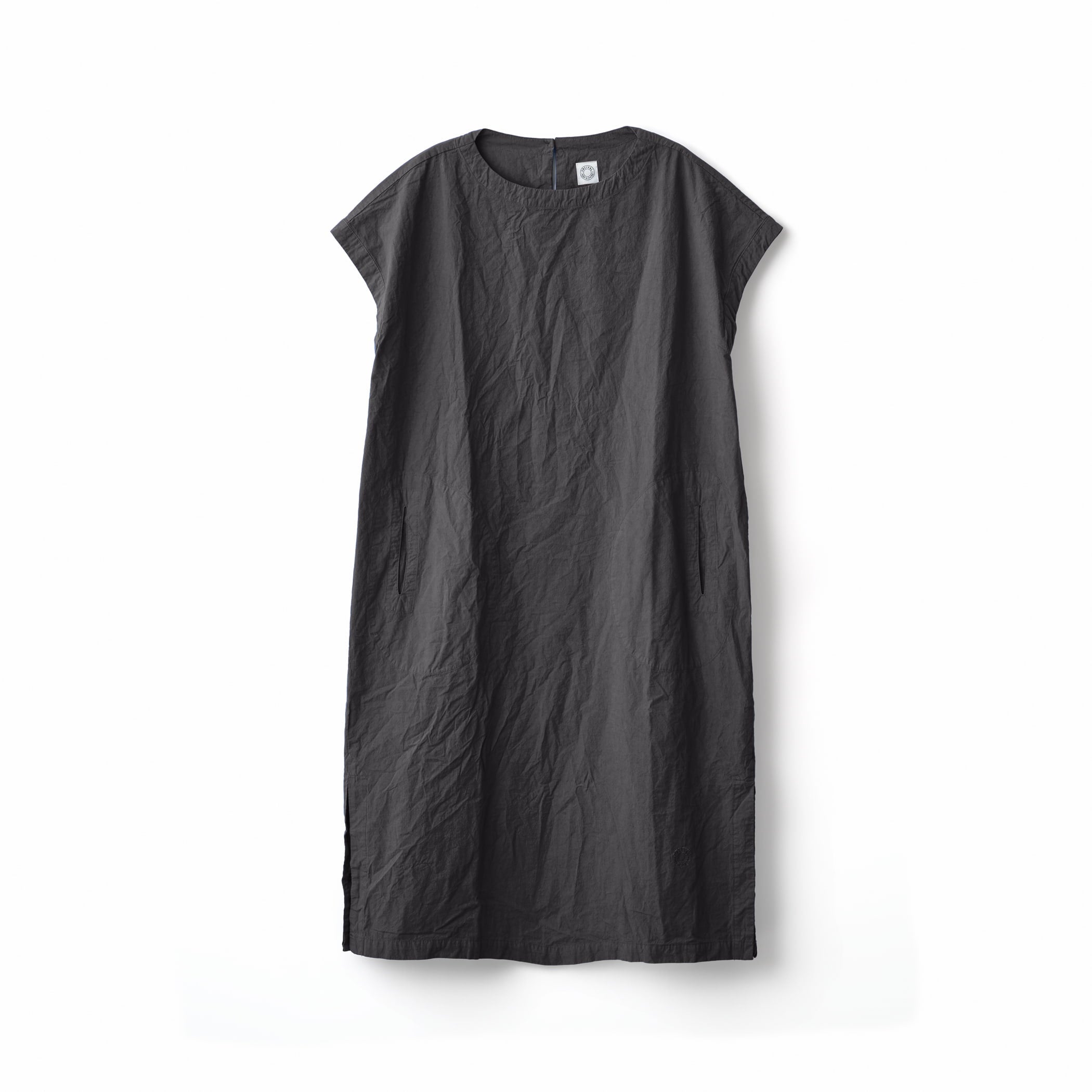 Women's Garment Dye Poplin Relaxed Short Sleeve Dress