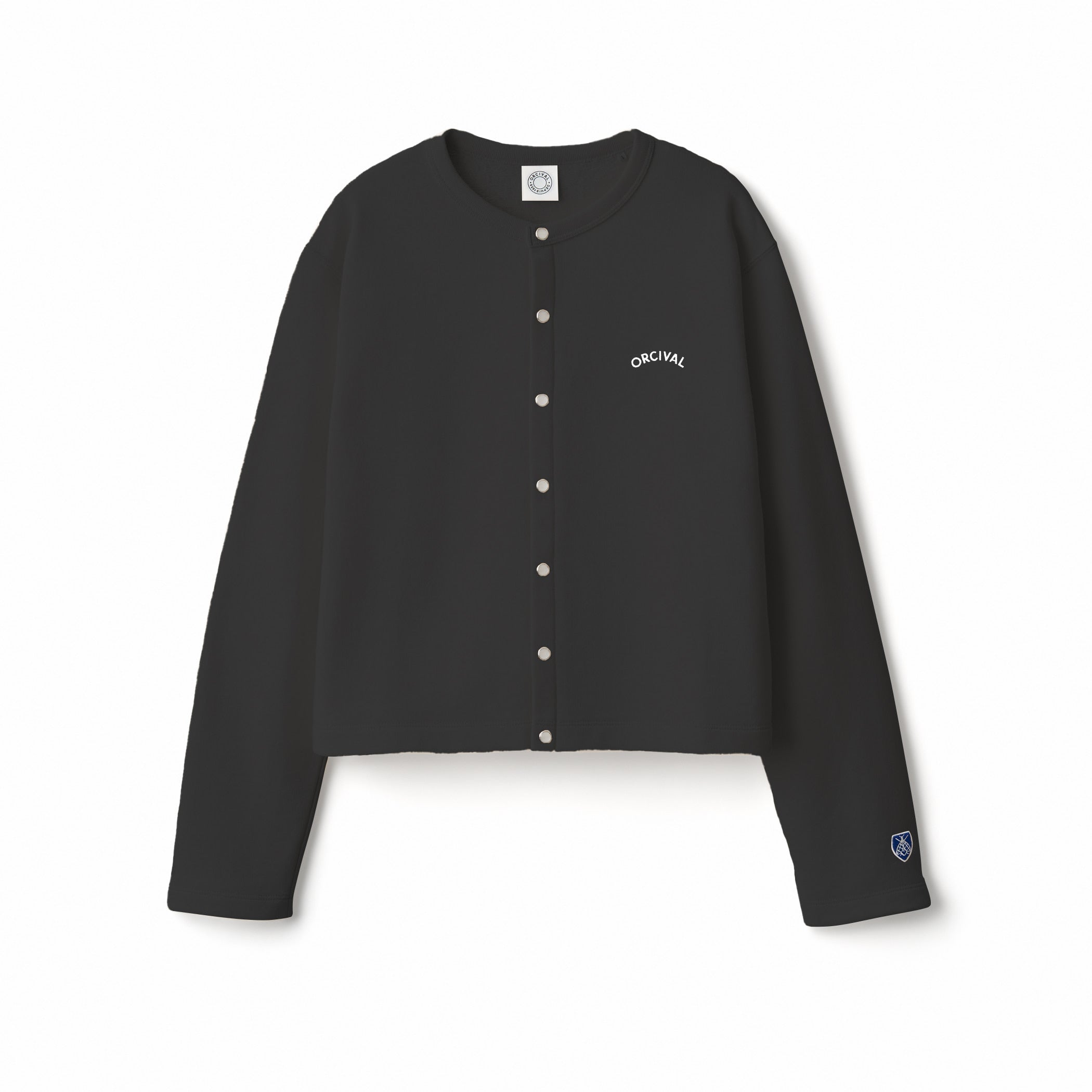 orcival カーディガン Women's Light French Terry Crew Neck Cardigan｜ORCIVAL