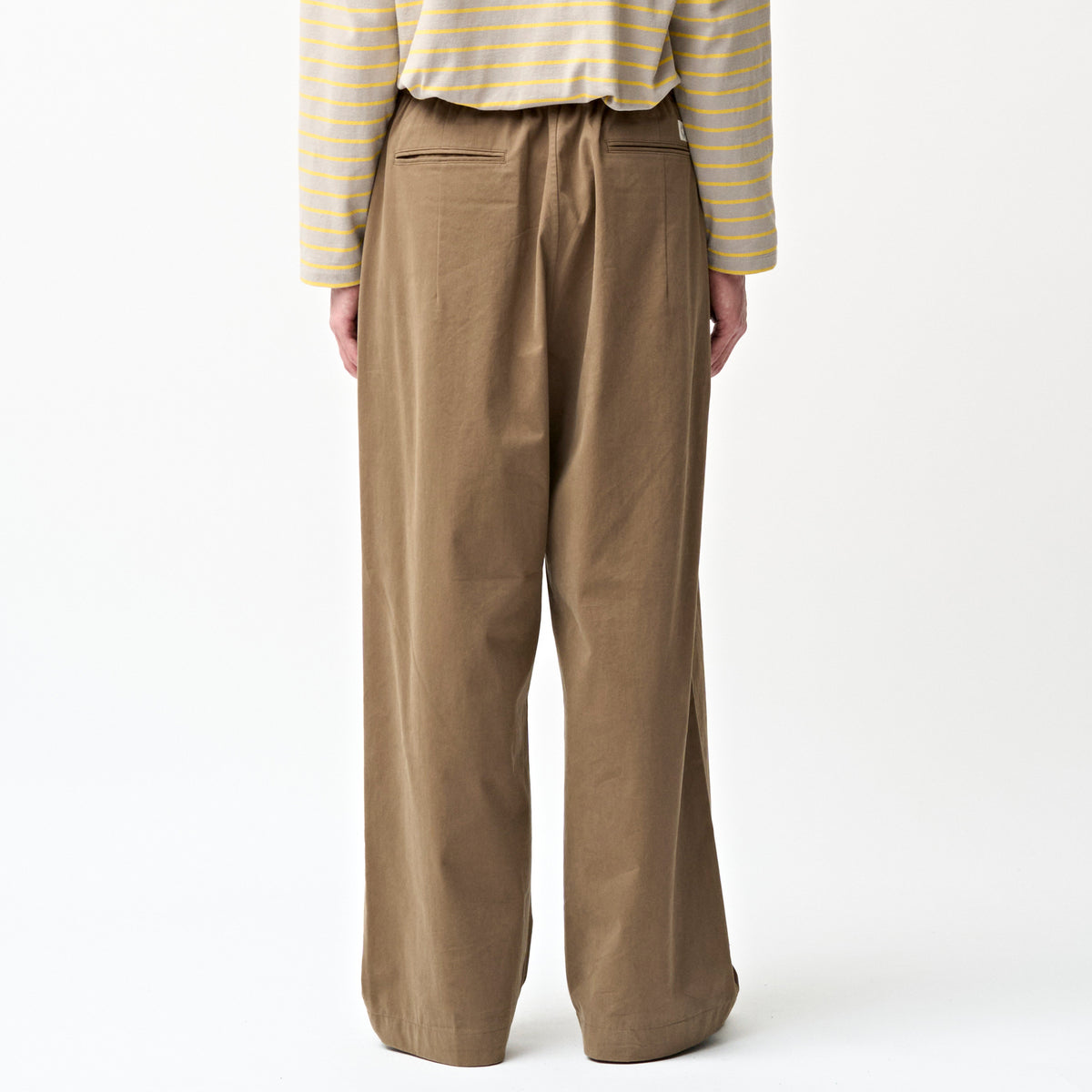 Cotton Nylon Twill Wide Easy Pants