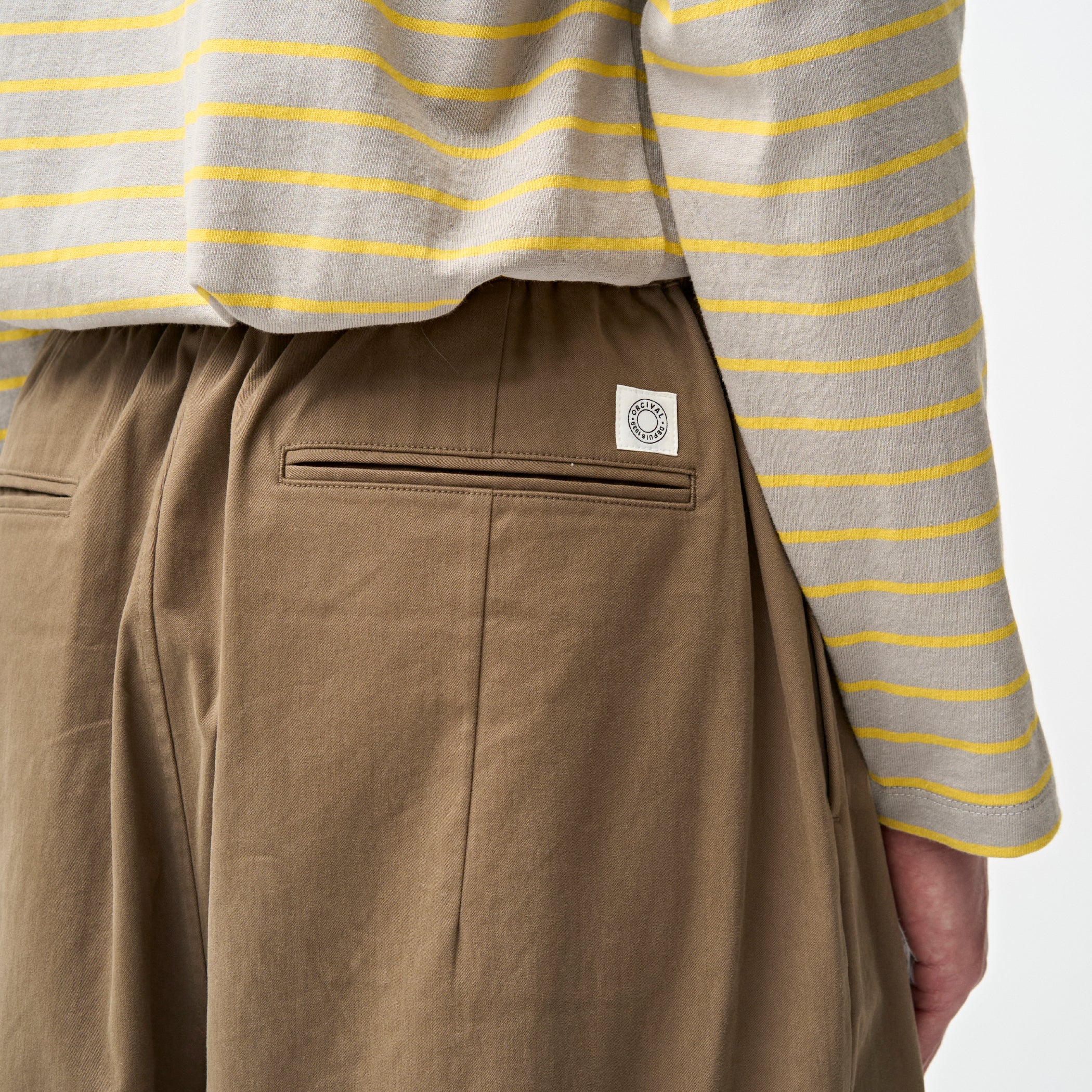 Cotton Nylon Twill Wide Easy Pants