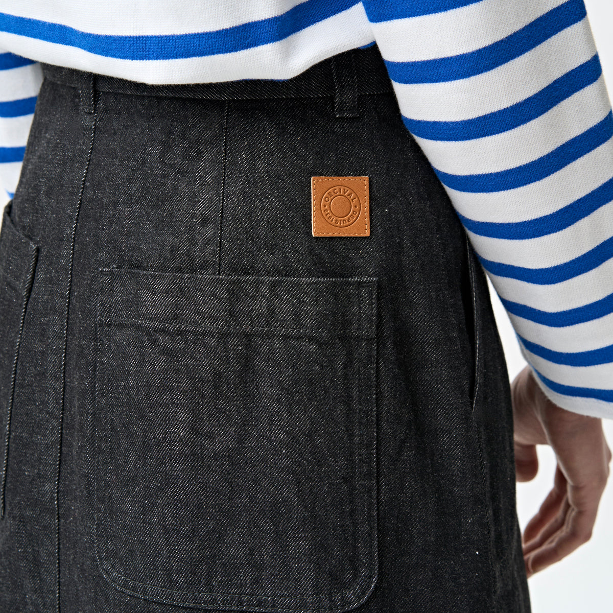 Women's Black Denim Mini Skirt