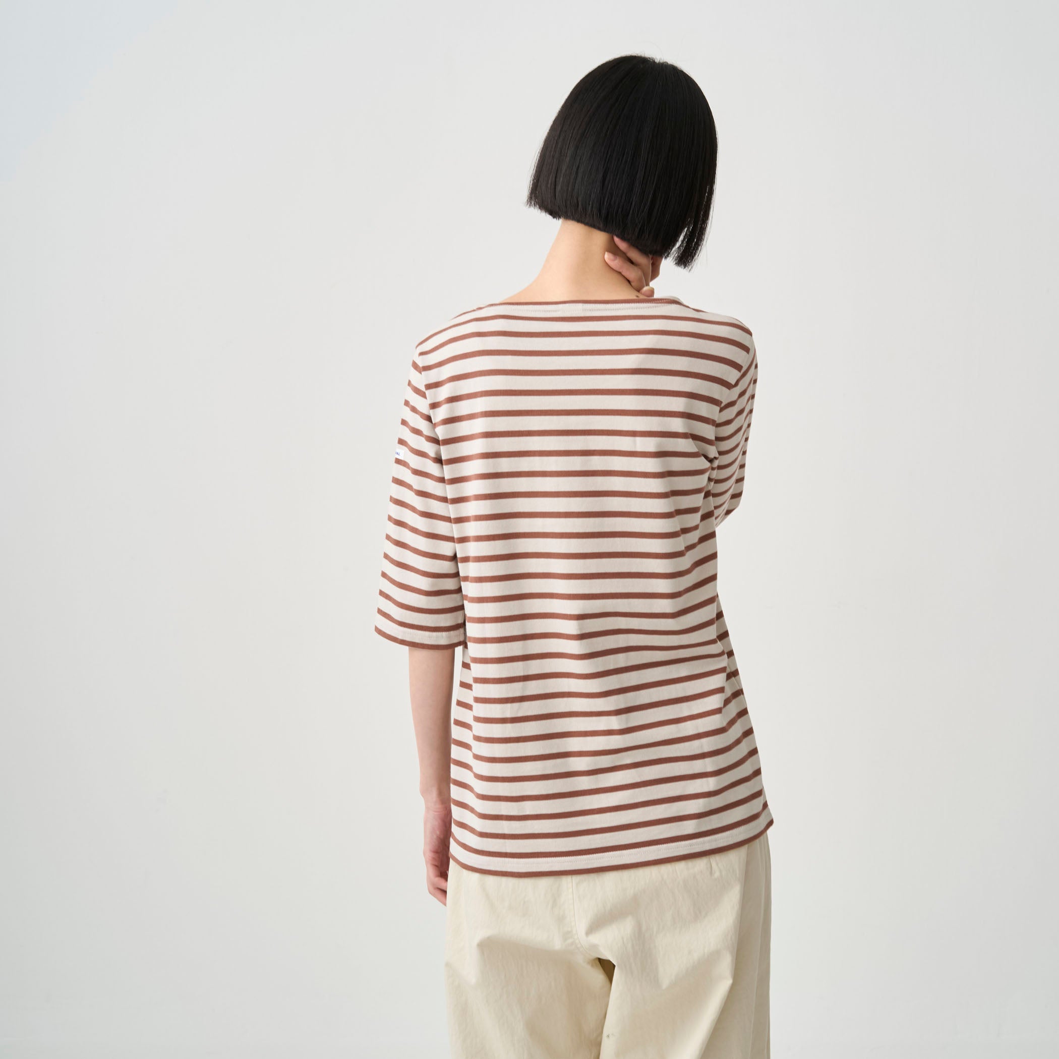 Women's Cotton Jersey Boat Neck Half Sleeve Pullover