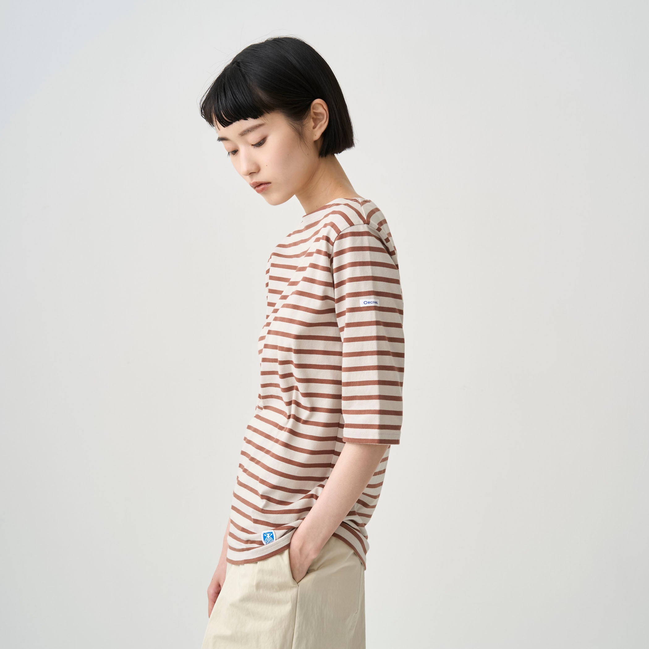 Women's Cotton Jersey Boat Neck Half Sleeve Pullover