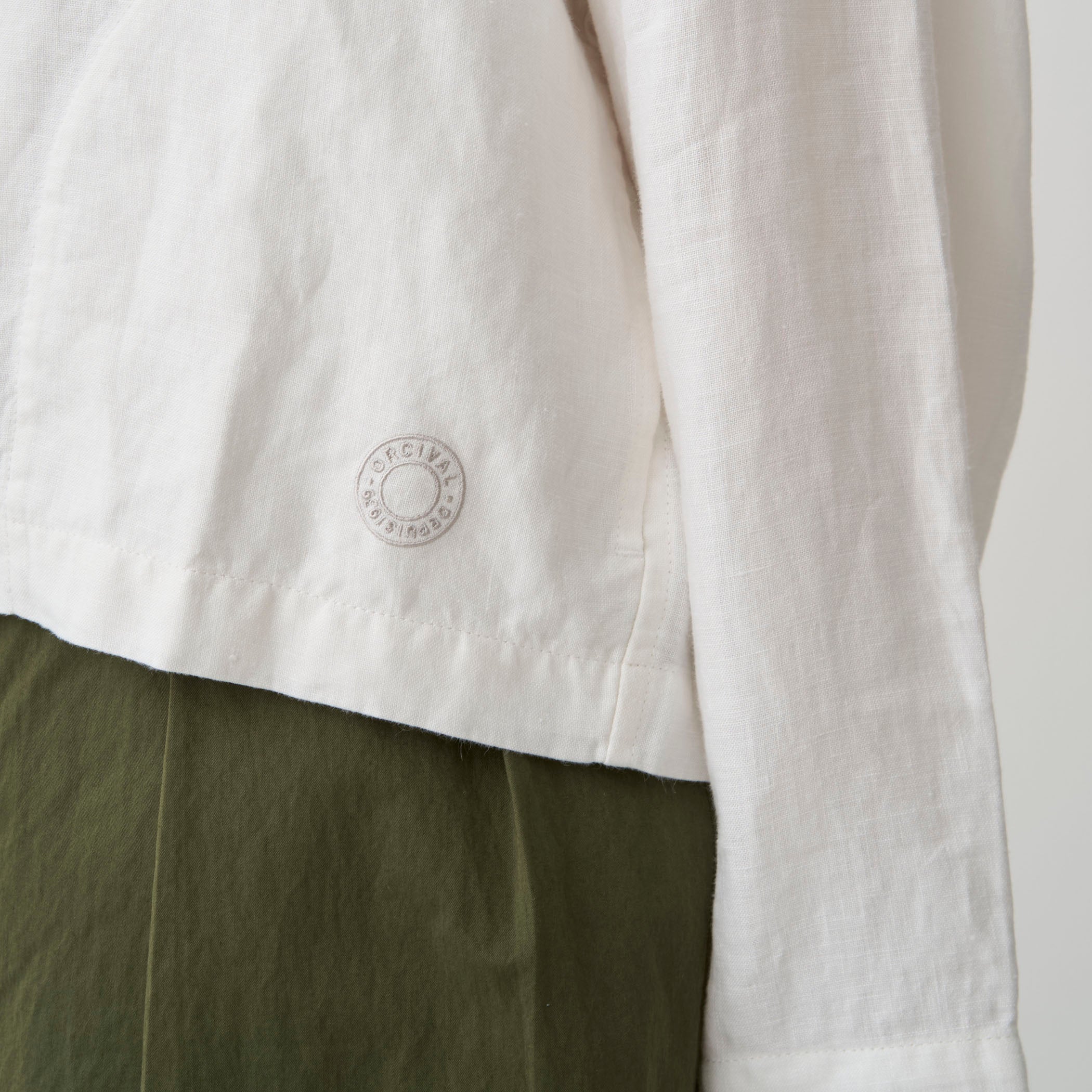 Women's Linen Crew Neck Cardigan