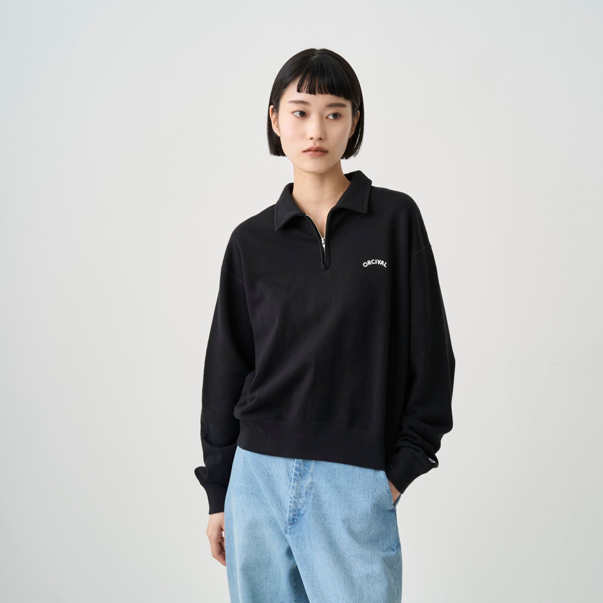 Women's Light French Terry Half Zip Sweat