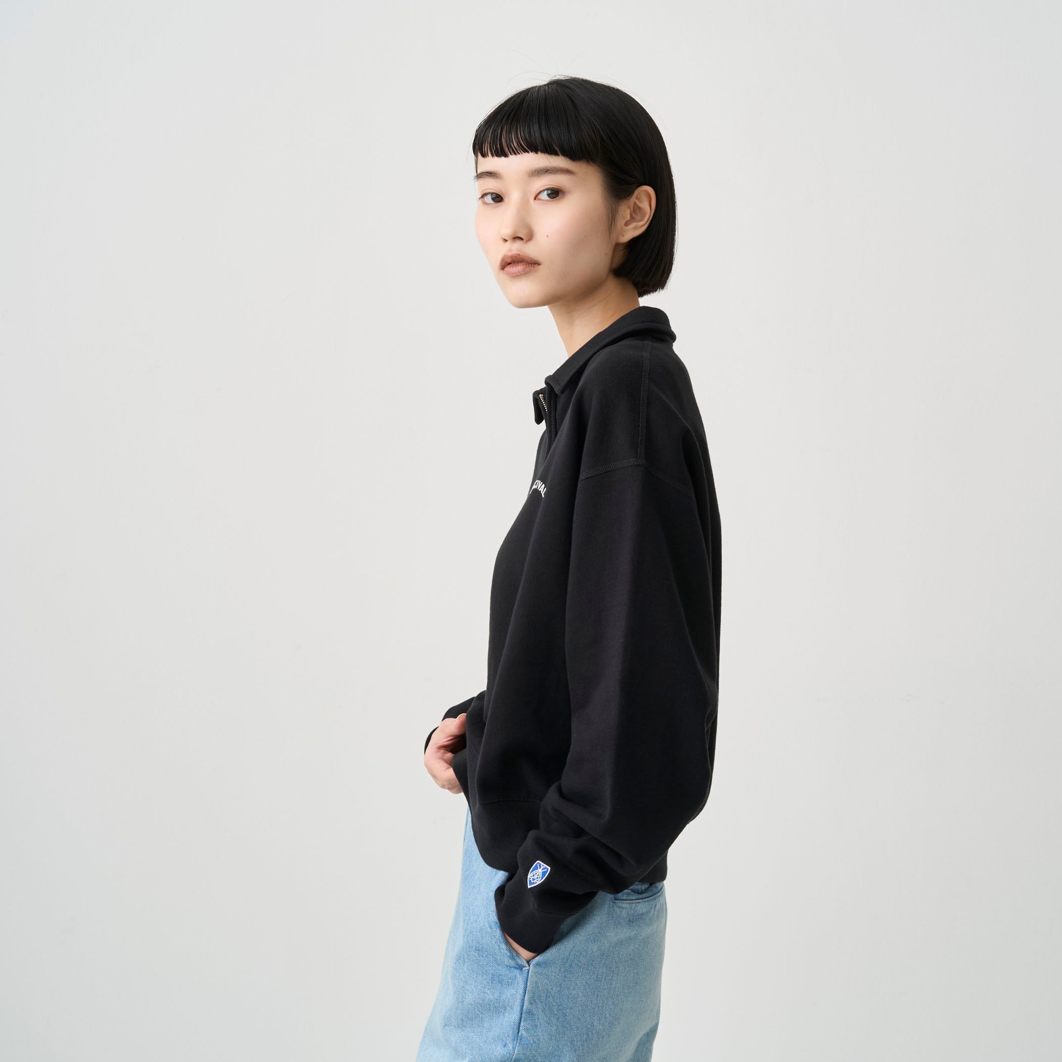 Women's Light French Terry Half Zip Sweat｜ORCIVAL