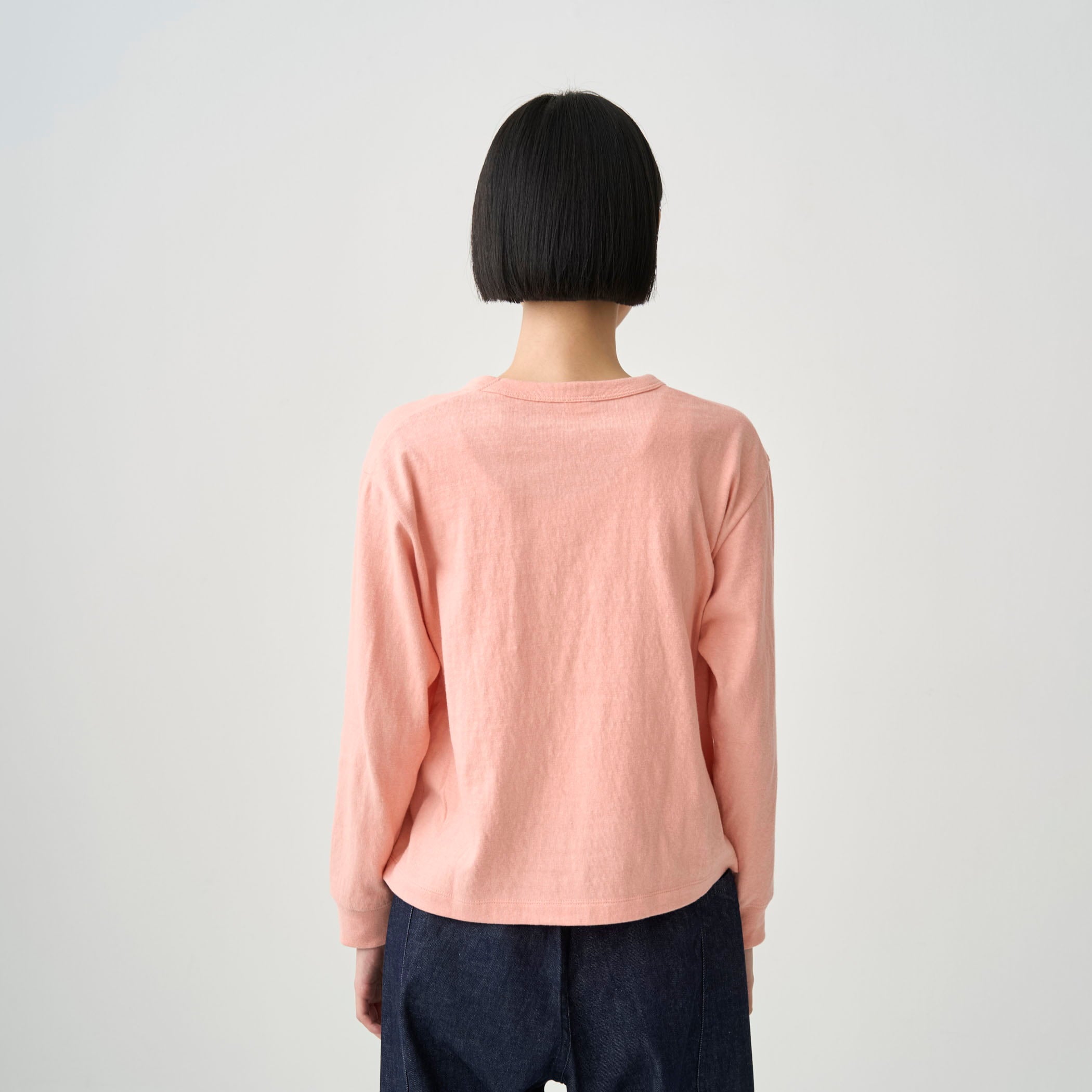Women's Uneven Jersey Embroidery Long Sleeve Pullover｜ORCIVAL