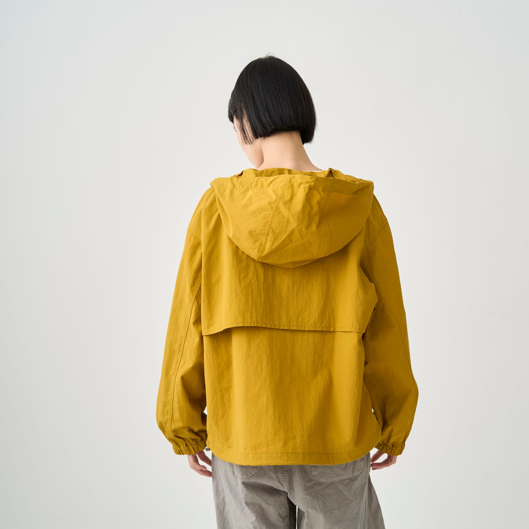 kolor ドッキング 鹿の子プルオーバー イエロー サイズ2 Women's Nylon Tussah Hooded Mountain Jacket｜ORCIVAL