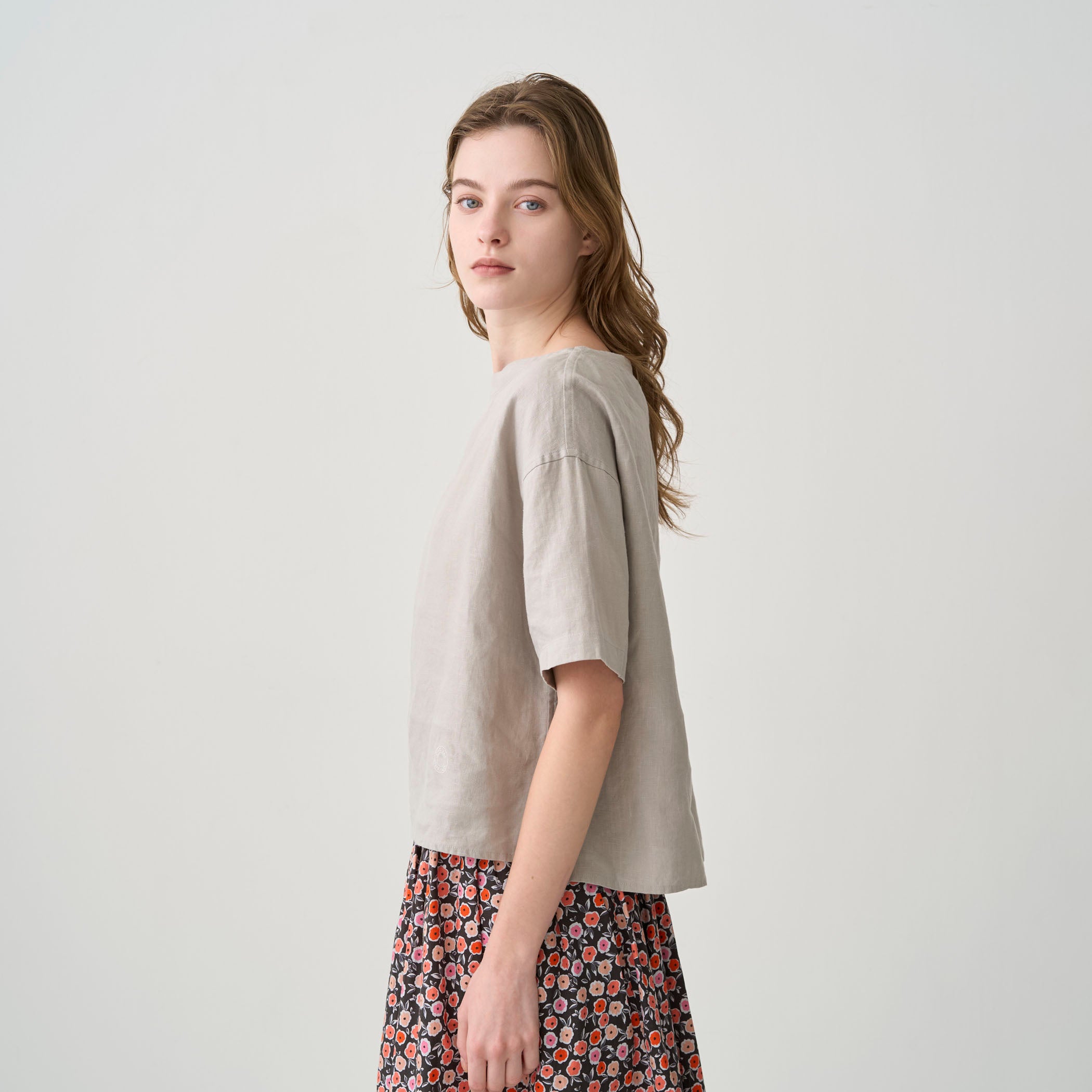 Women's Linen Boat Neck Pullover