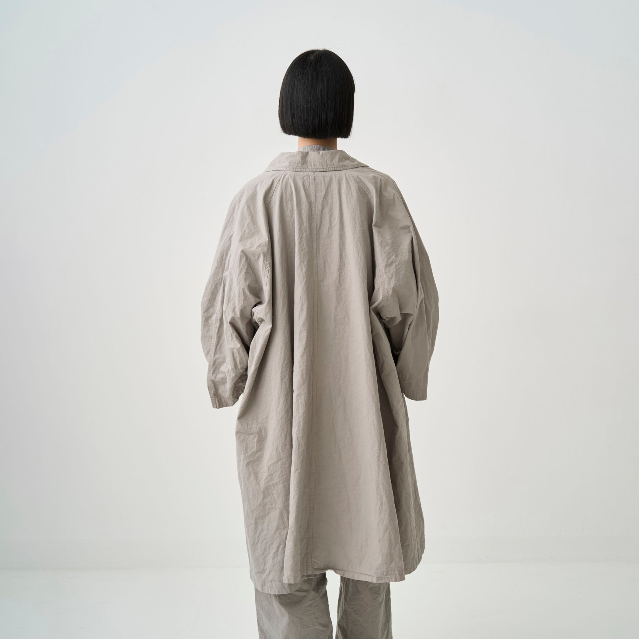 Women's Garment Dye Poplin A-line Raglan Coat