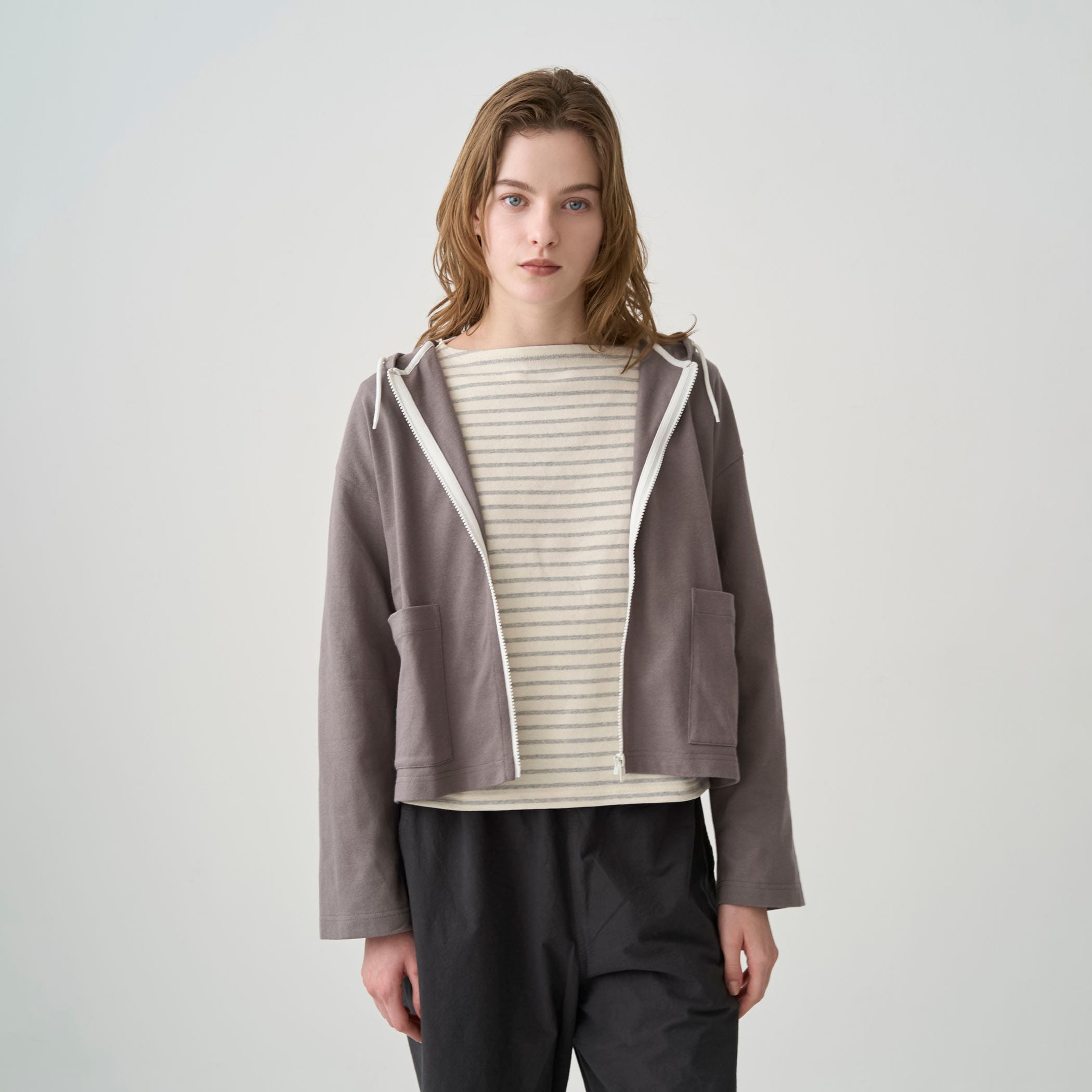 Cotton Zip Up Hood Jacket