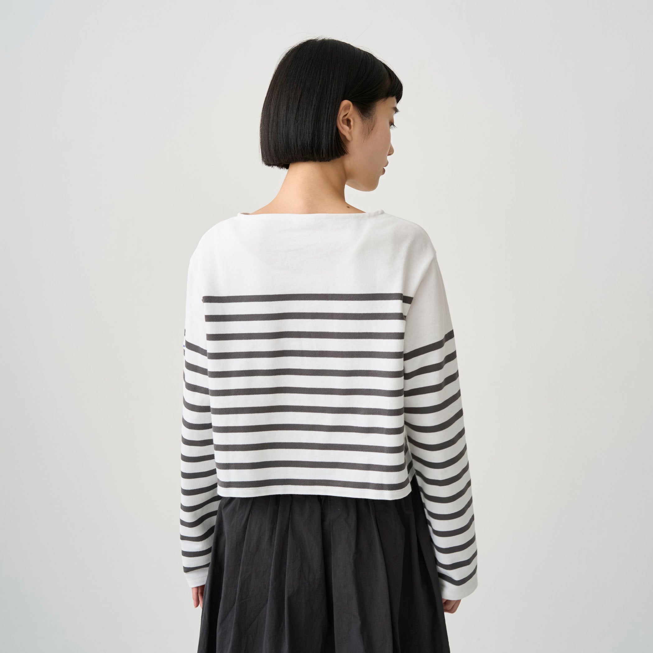 Women's Rachel Boat Neck Cropped Basque Shirt｜ORCIVAL