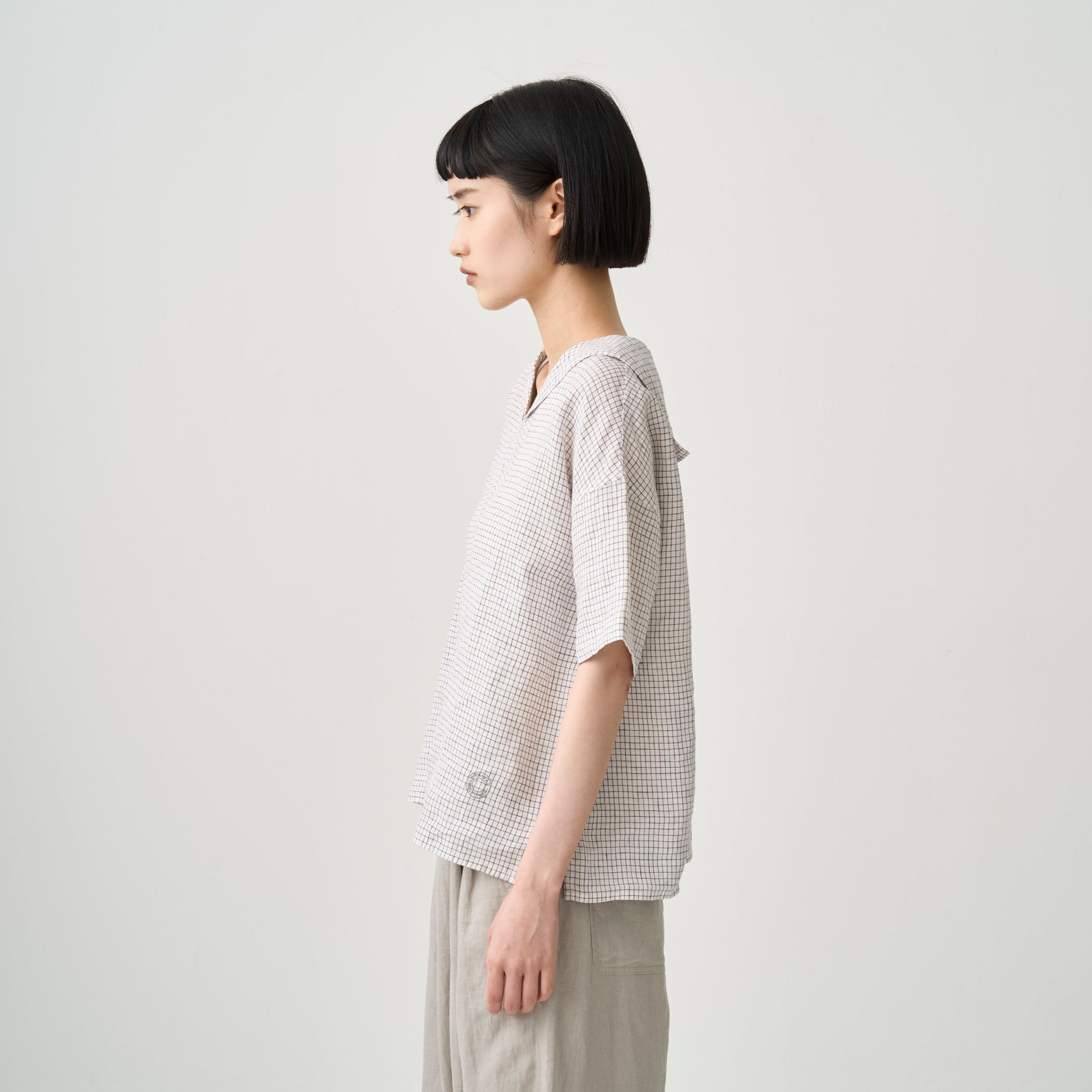 Women's Linen Sailor Check Shirt