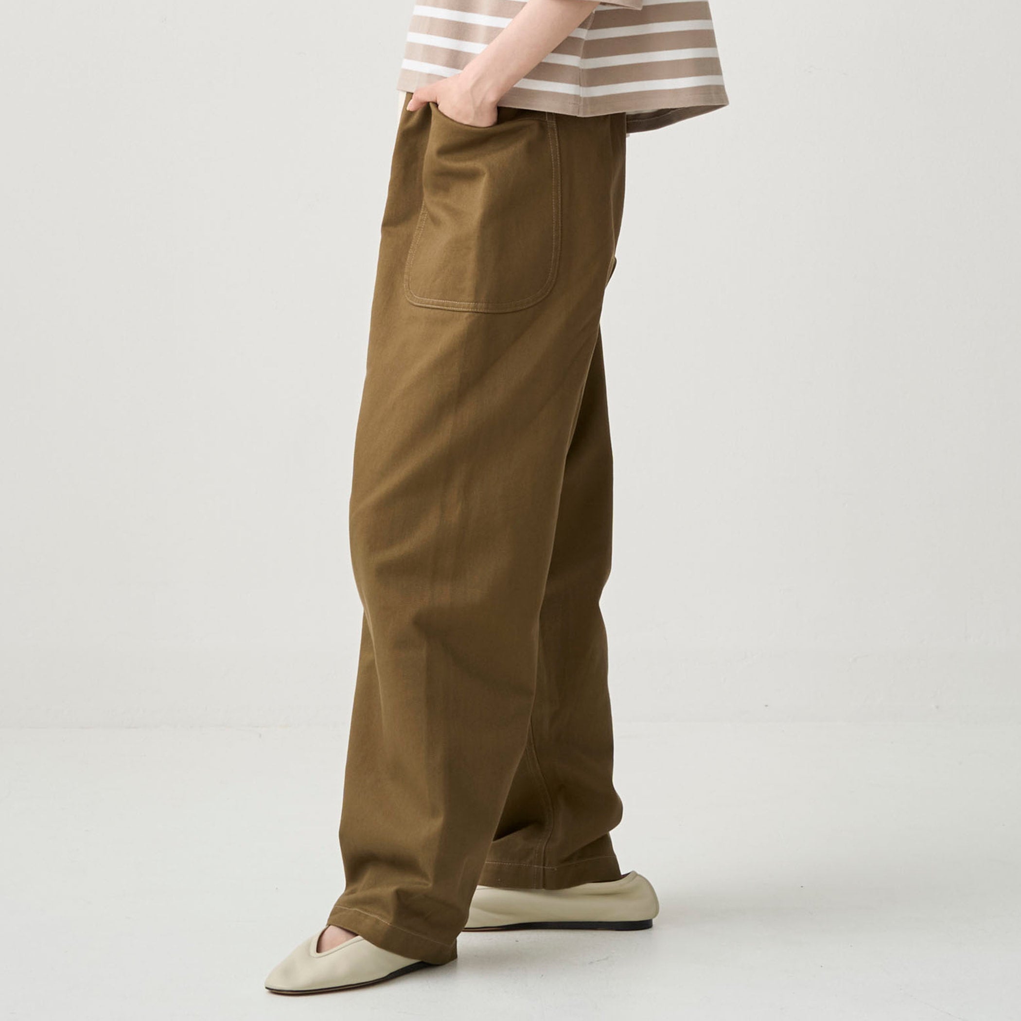 Cotton Twill Easy Pants
