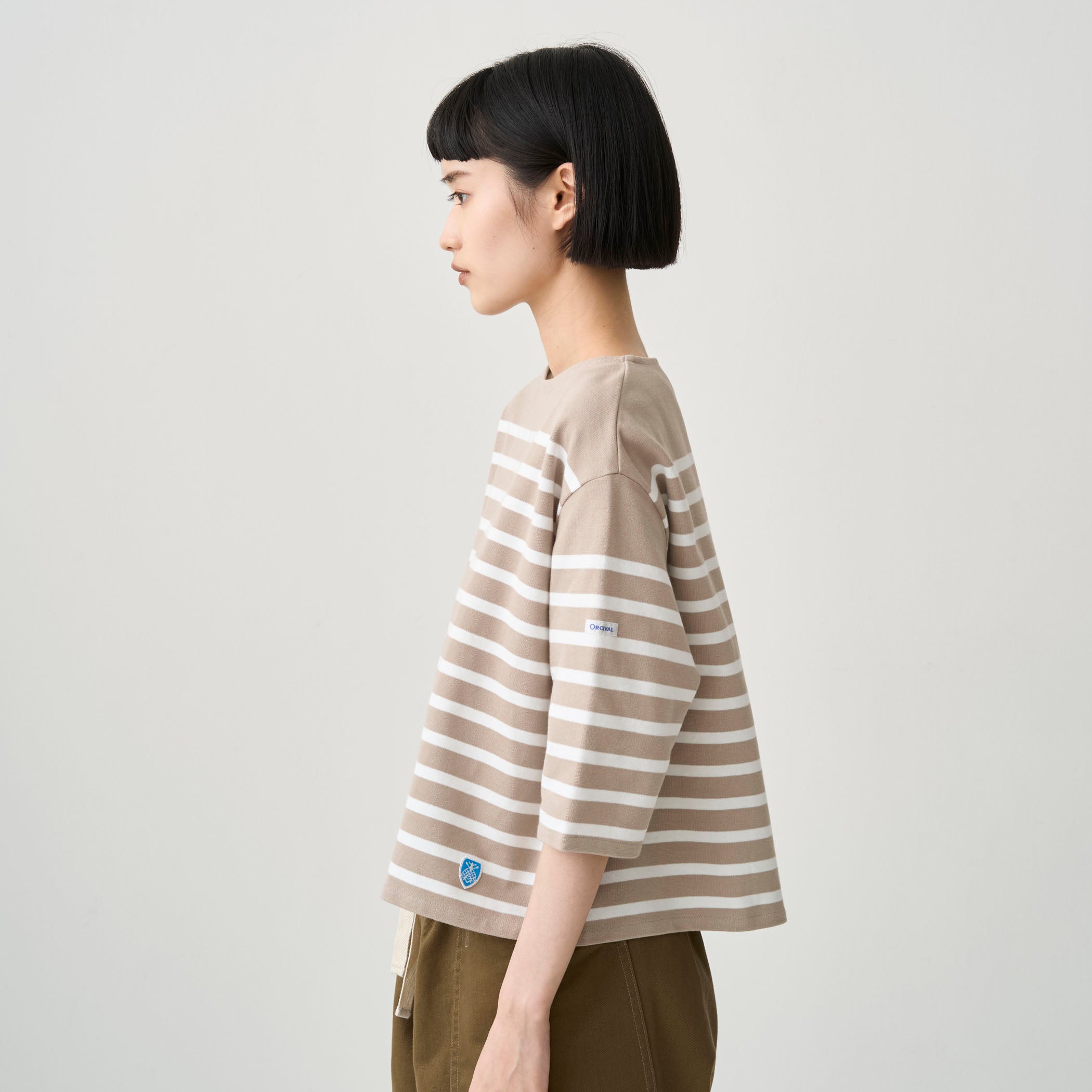 Women's Rachel Boat Neck Half Sleeve Basque Shirt｜ORCIVAL