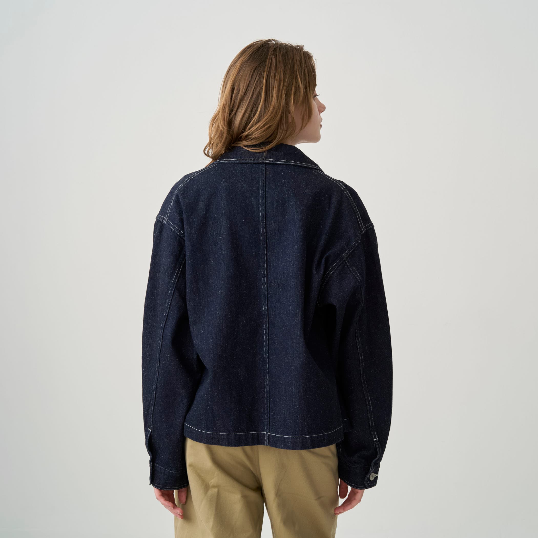 Women's Cotton Hemp Denim Coveralls Jacket