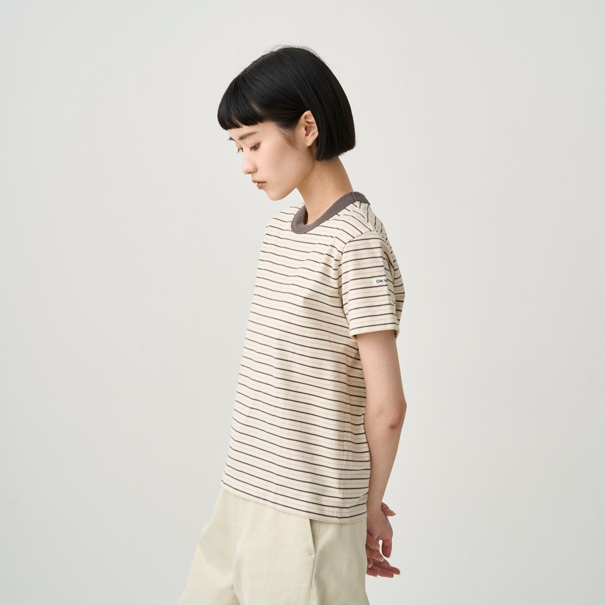 Women's Cotton Stretch Crew Neck Short Sleeve Pullover
